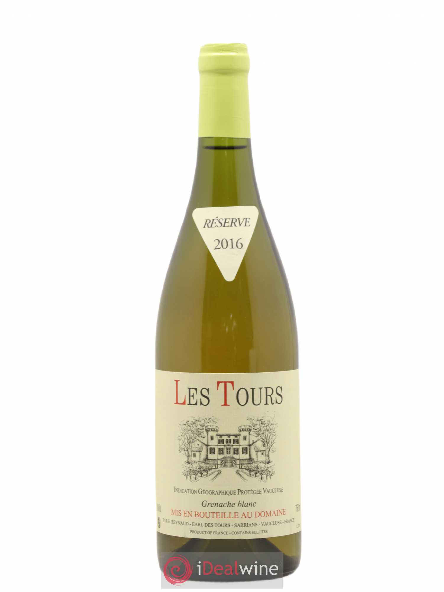 Vaucluse (Vin de Pays de Vaucluse) Les Tours Grenache Blanc Emmanuel Reynaud 2016 - Lot de 1 bouteille - 0