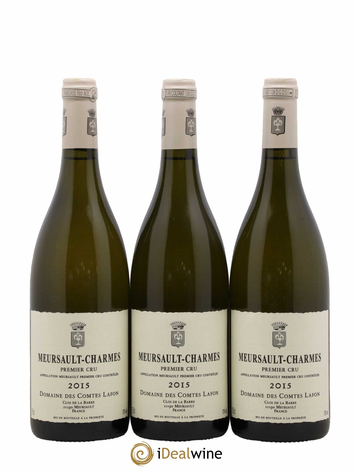 Meursault 1er Cru Charmes Comtes Lafon (Domaine des) 2015 - Lot de 3 bouteilles - 0