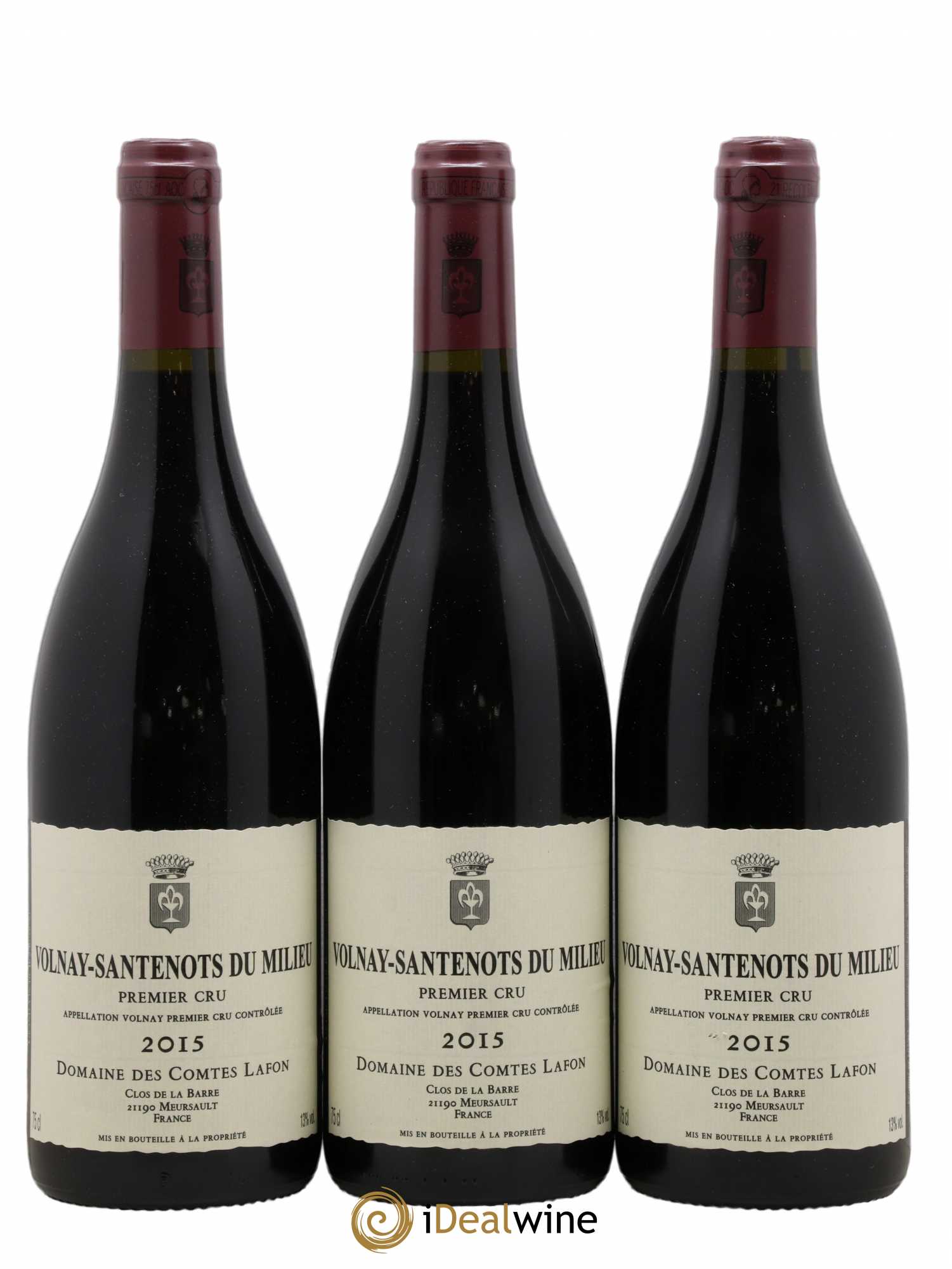 Volnay 1er Cru Santenots du Milieu Comtes Lafon (Domaine des) 2015 - Lot de 3 bouteilles - 0