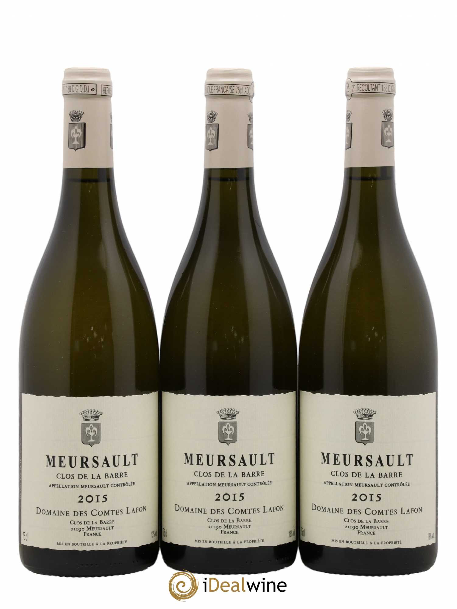 Meursault Clos de la Barre Comtes Lafon (Domaine des) 2015 - Lot de 3 bouteilles - 0