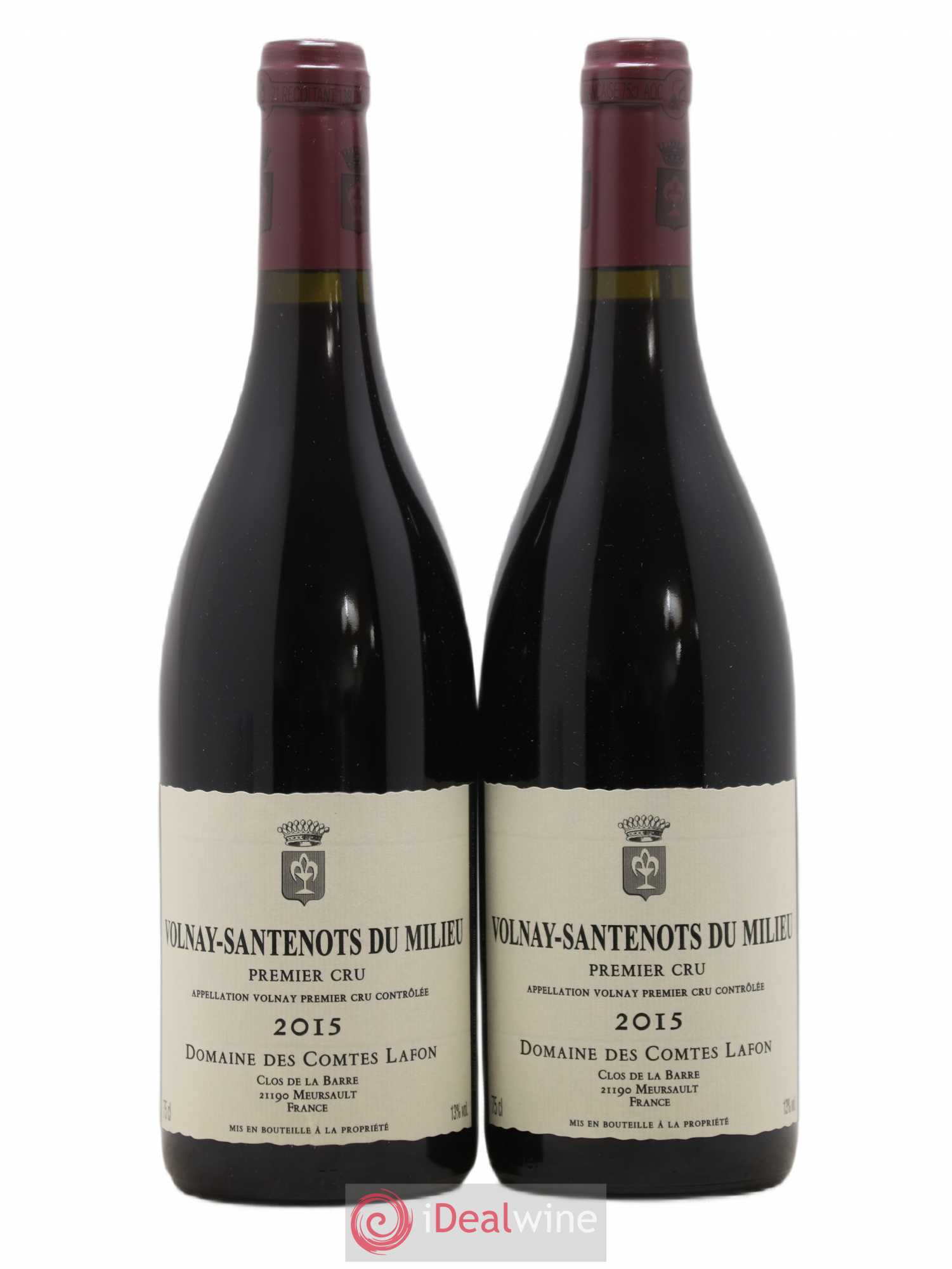 Volnay 1er Cru Santenots du Milieu Comtes Lafon (Domaine des) 2015 - Lot de 2 bouteilles - 0