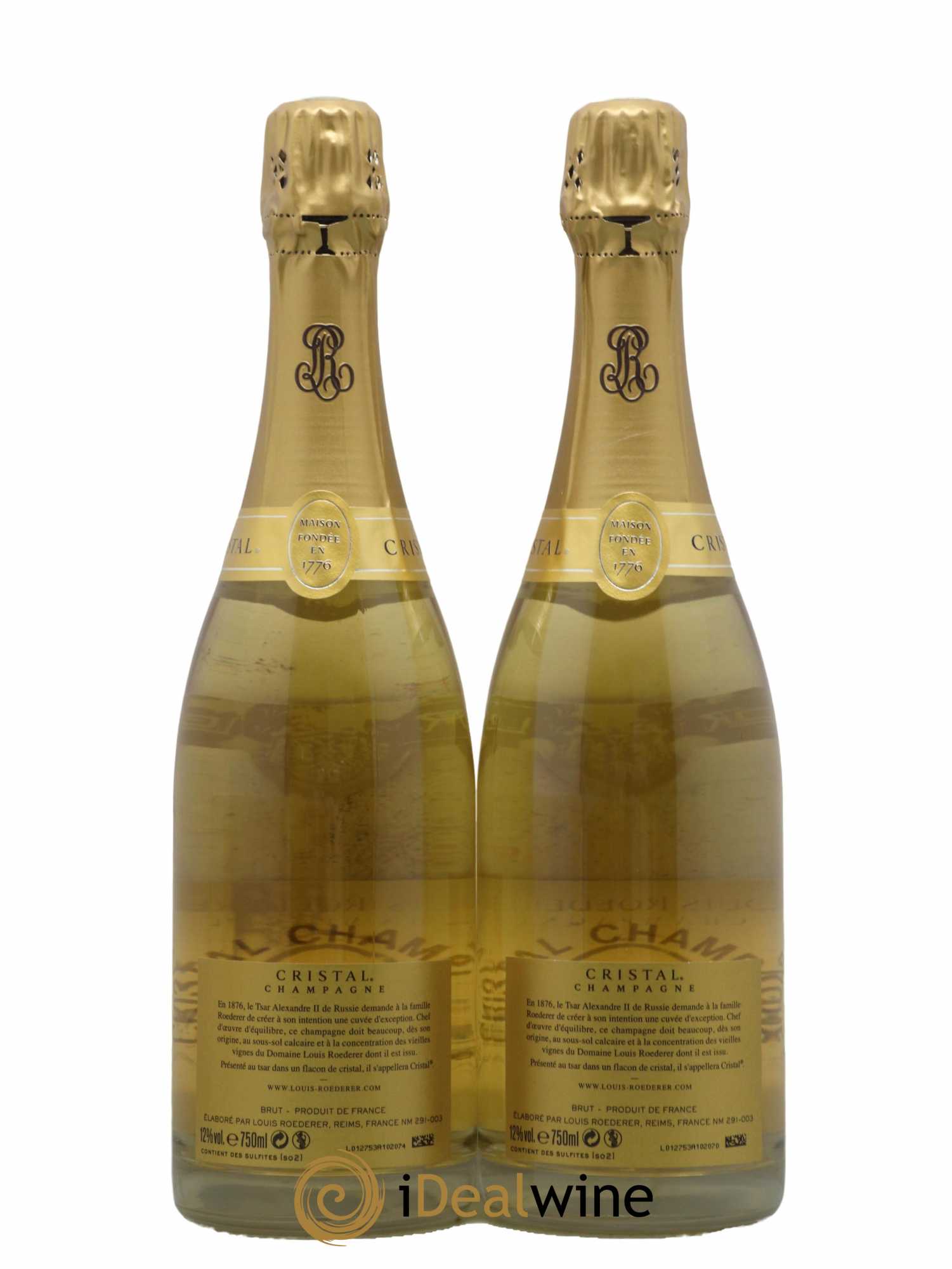 Cristal Louis Roederer 2008 - Lot de 2 bouteilles - 1