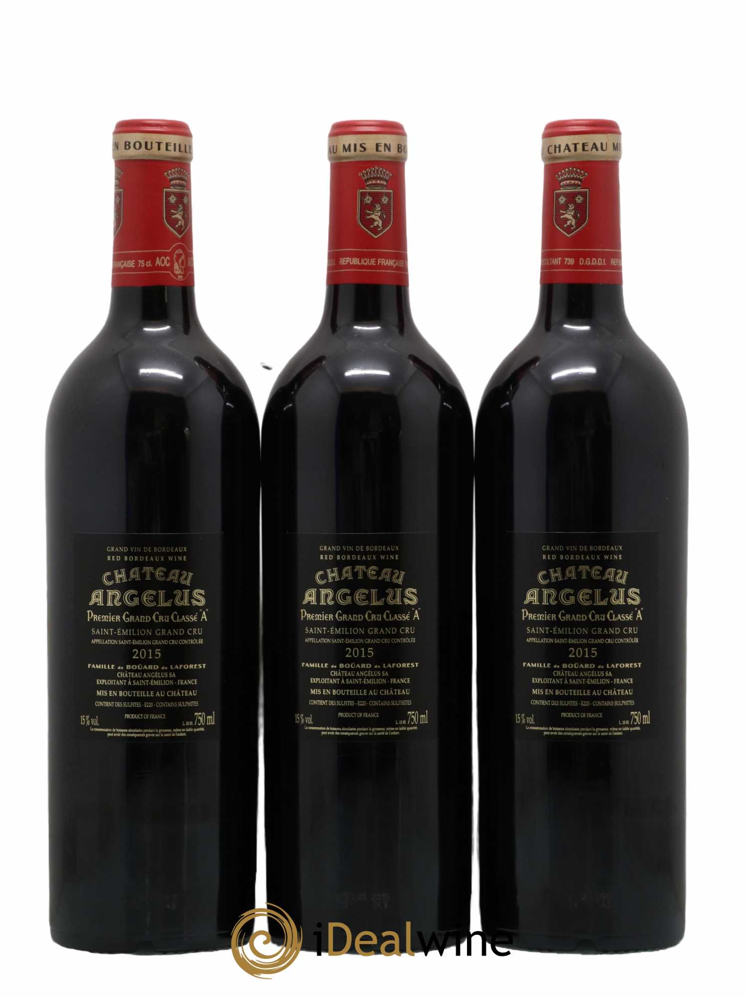 Château Angélus 1er Grand Cru Classé A 2015 - Lot of 6 bottles - 2