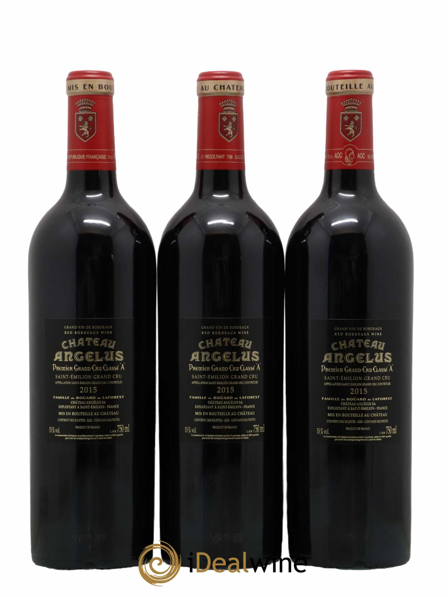 Château Angélus 1er Grand Cru Classé A 2015 - Lot of 6 bottles - 4