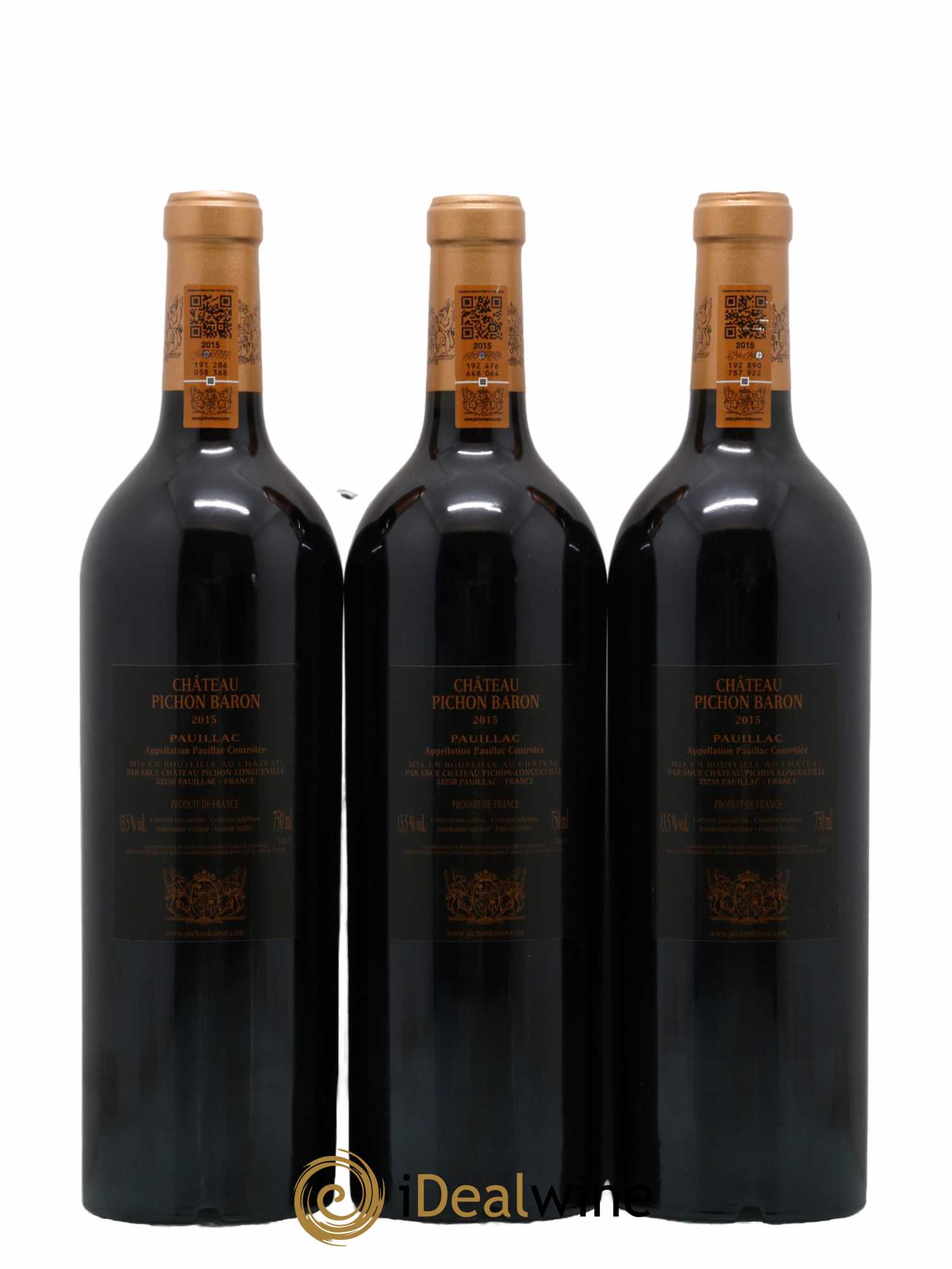 Pichon Longueville Baron 2ème Grand Cru Classé 2015 - Posten von 12 Flaschen - 2