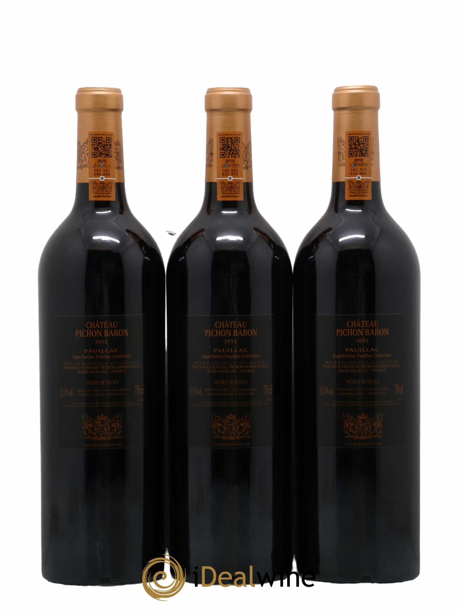 Pichon Longueville Baron 2ème Grand Cru Classé 2015 - Posten von 12 Flaschen - 4