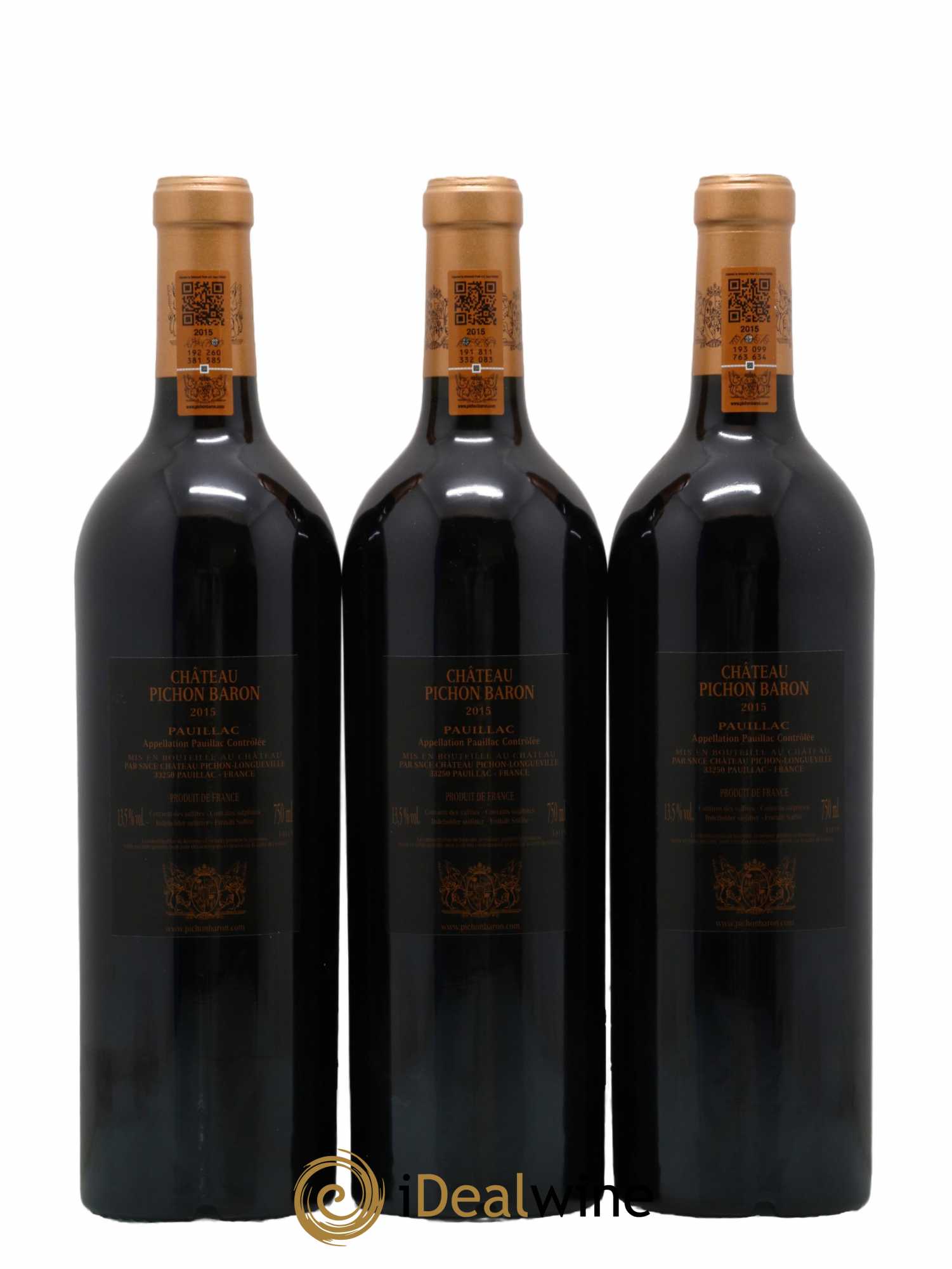 Pichon Longueville Baron 2ème Grand Cru Classé 2015 - Posten von 12 Flaschen - 6
