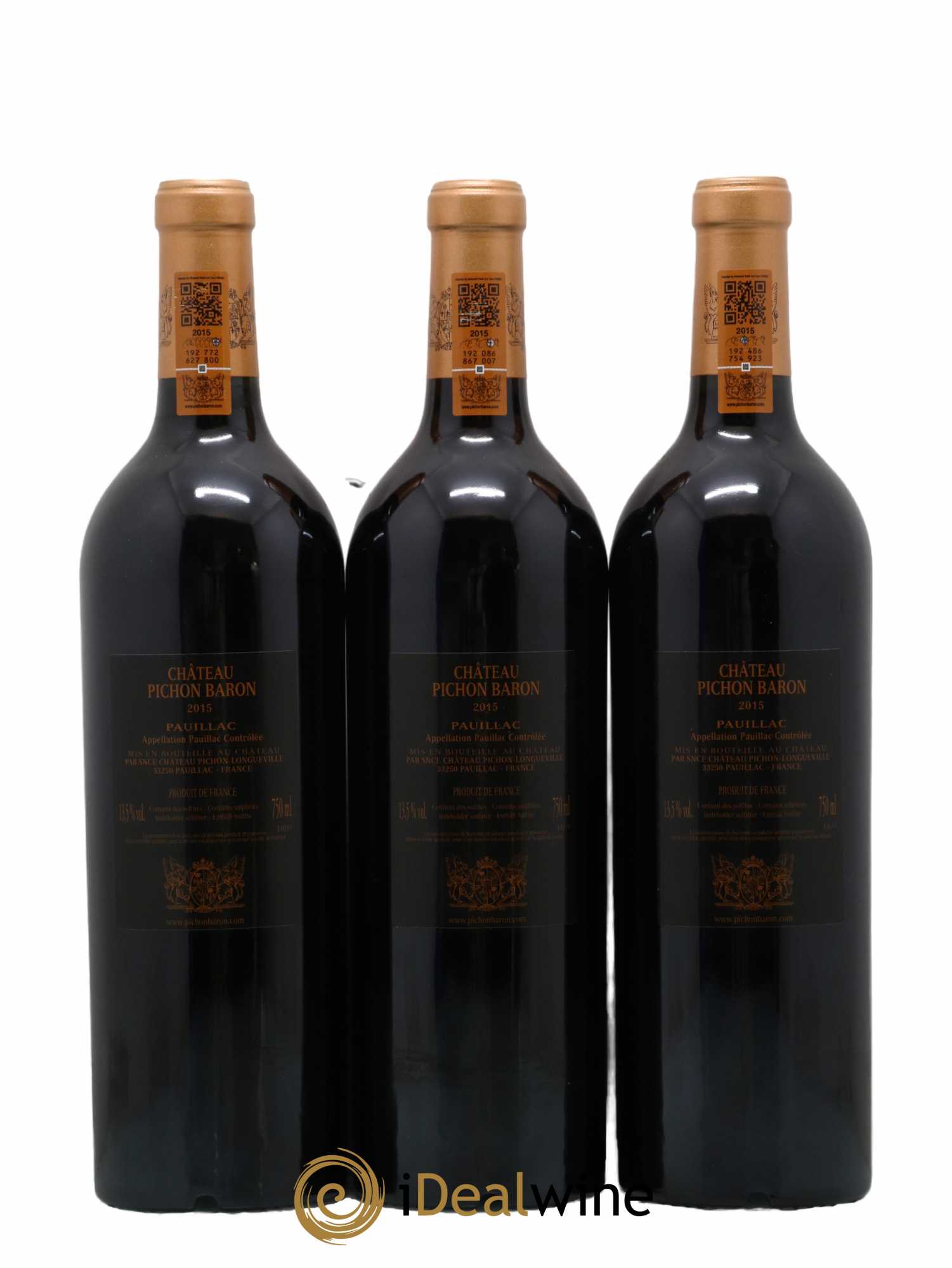 Pichon Longueville Baron 2ème Grand Cru Classé 2015 - Posten von 12 Flaschen - 8