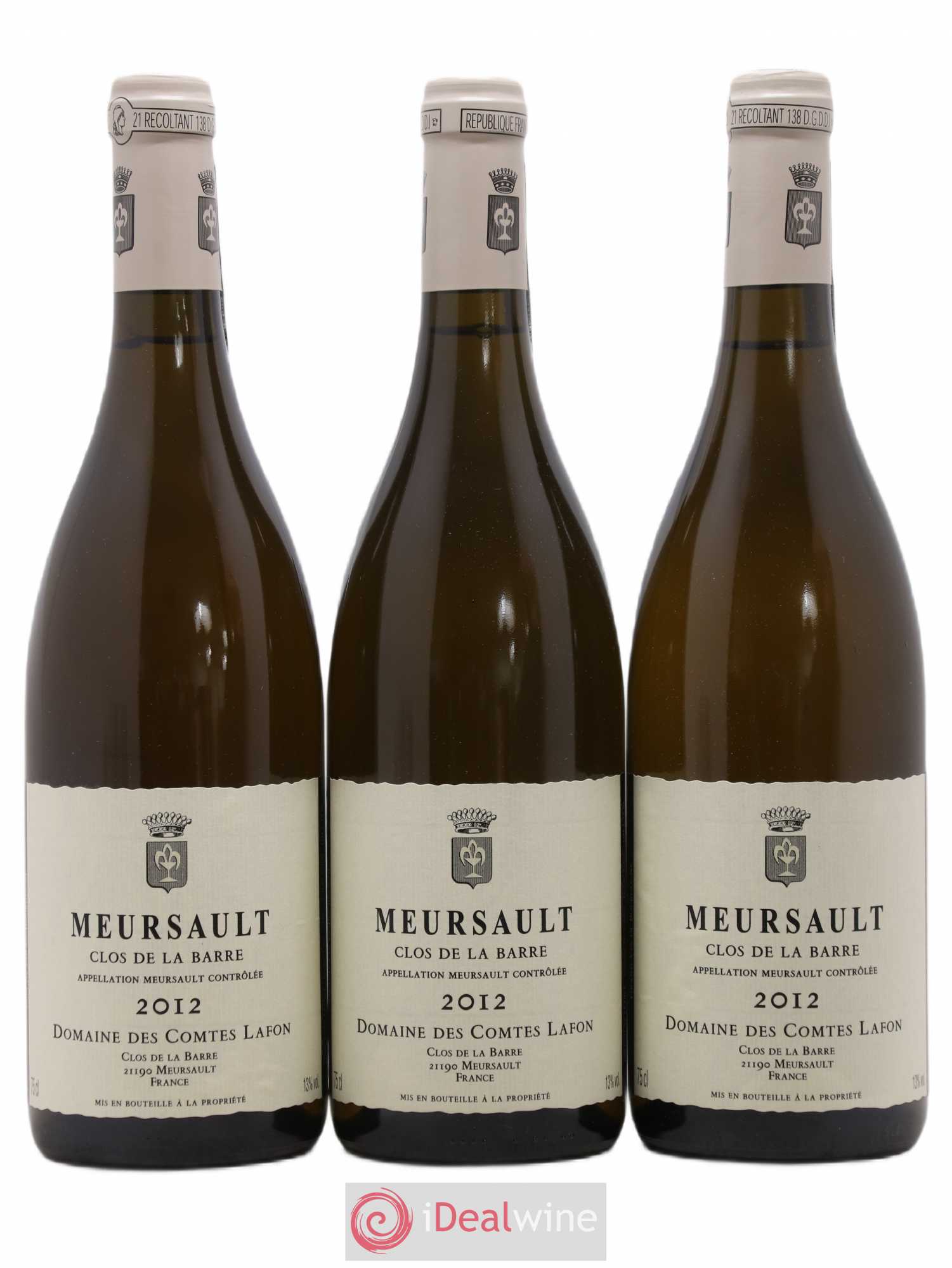 Meursault Clos de la Barre Comtes Lafon (Domaine des) 2012 - Lot de 3 bouteilles - 0