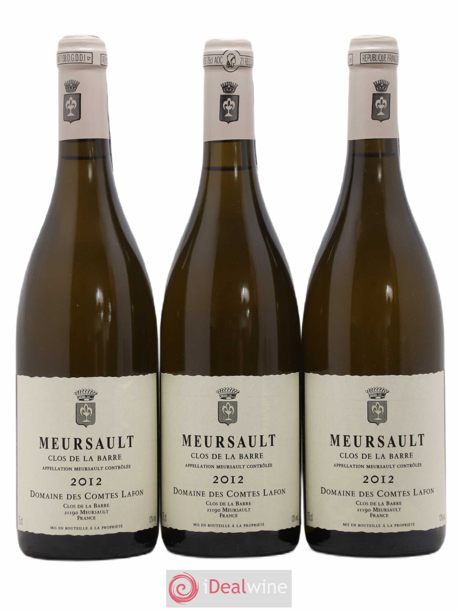 Meursault Clos de la Barre Comtes Lafon (Domaine des) 2012 - Lot de 3 bouteilles - 0