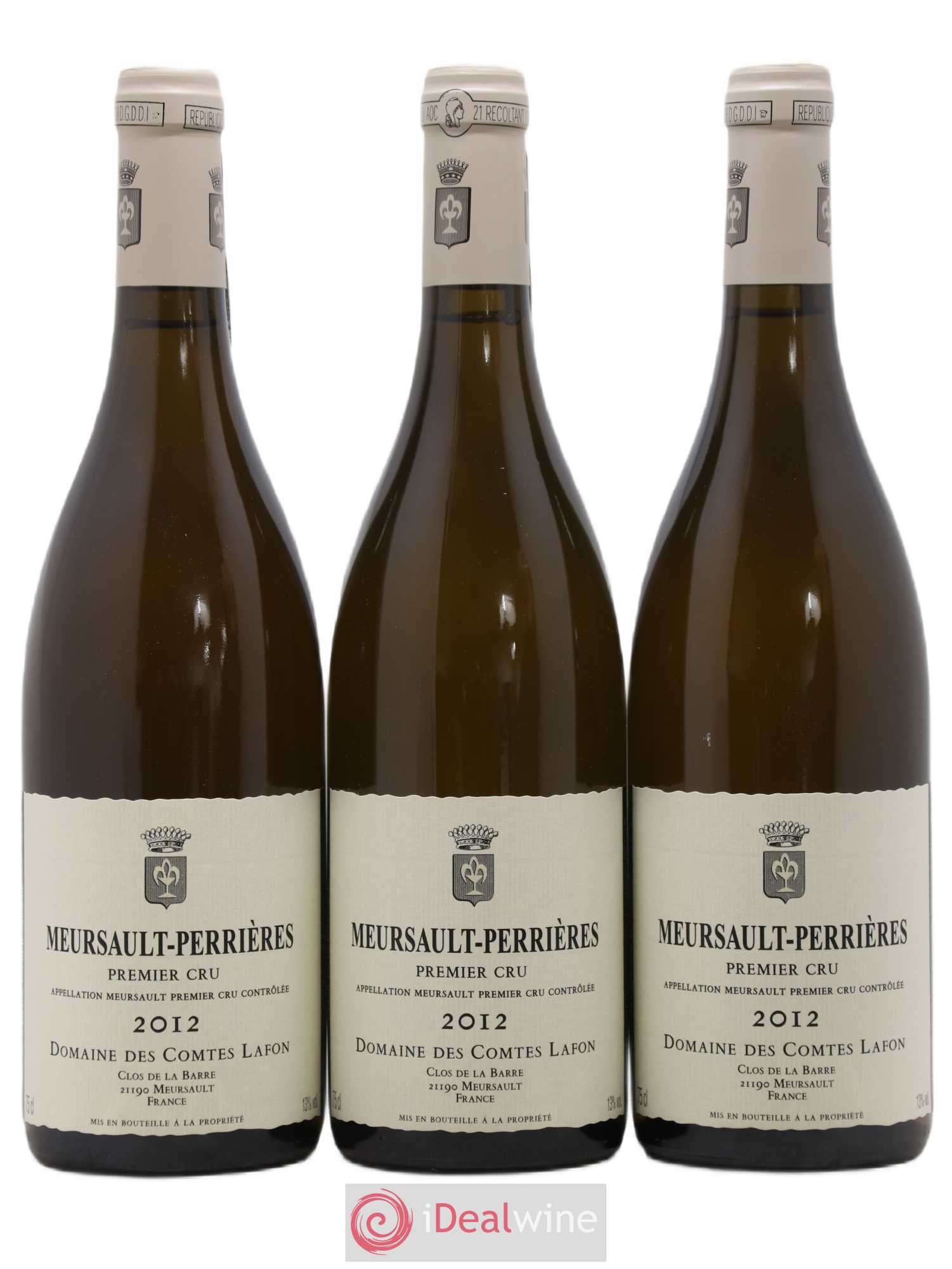 Meursault 1er Cru Perrières Comtes Lafon (Domaine des) 2012 - Lot de 3 bouteilles - 0