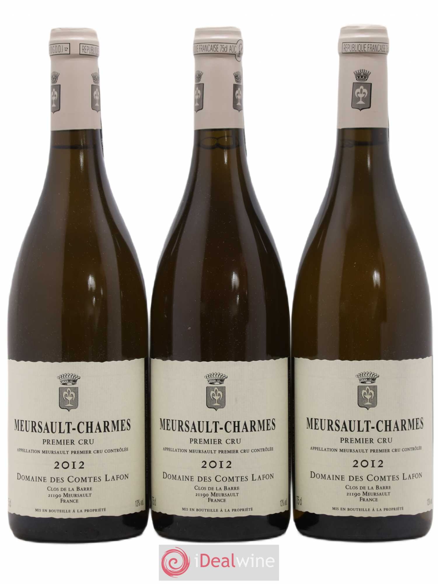 Meursault 1er Cru Charmes Comtes Lafon (Domaine des) 2012 - Lot de 3 bouteilles - 0
