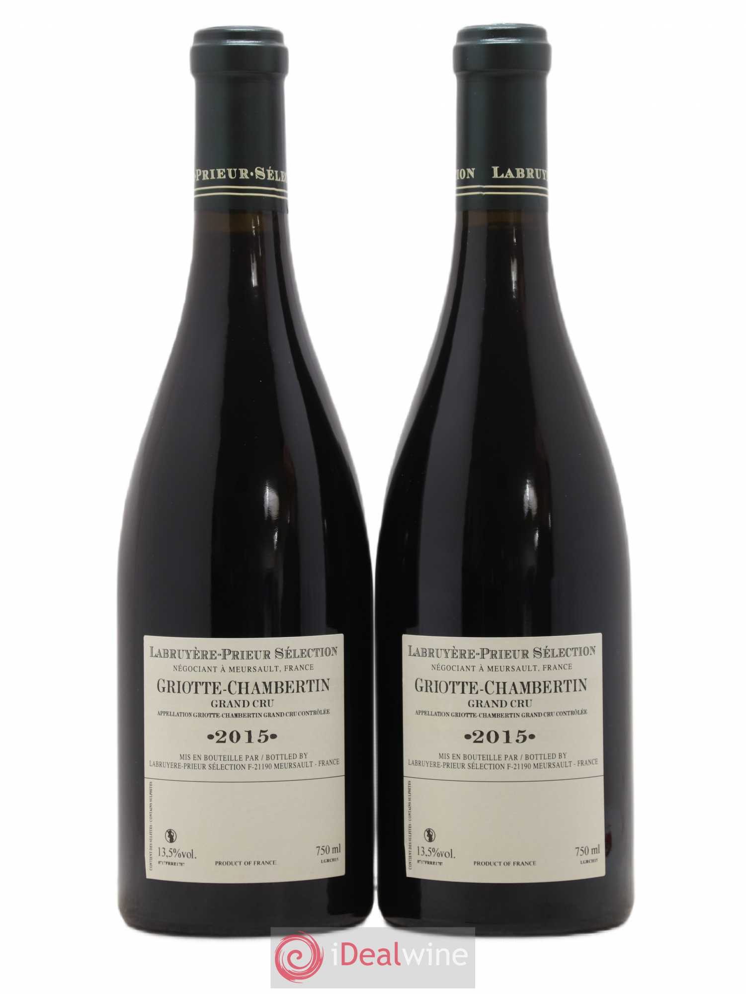 Griotte-Chambertin Grand Cru Labruyere-Prieur 2015 - Lot de 2 bouteilles - 1