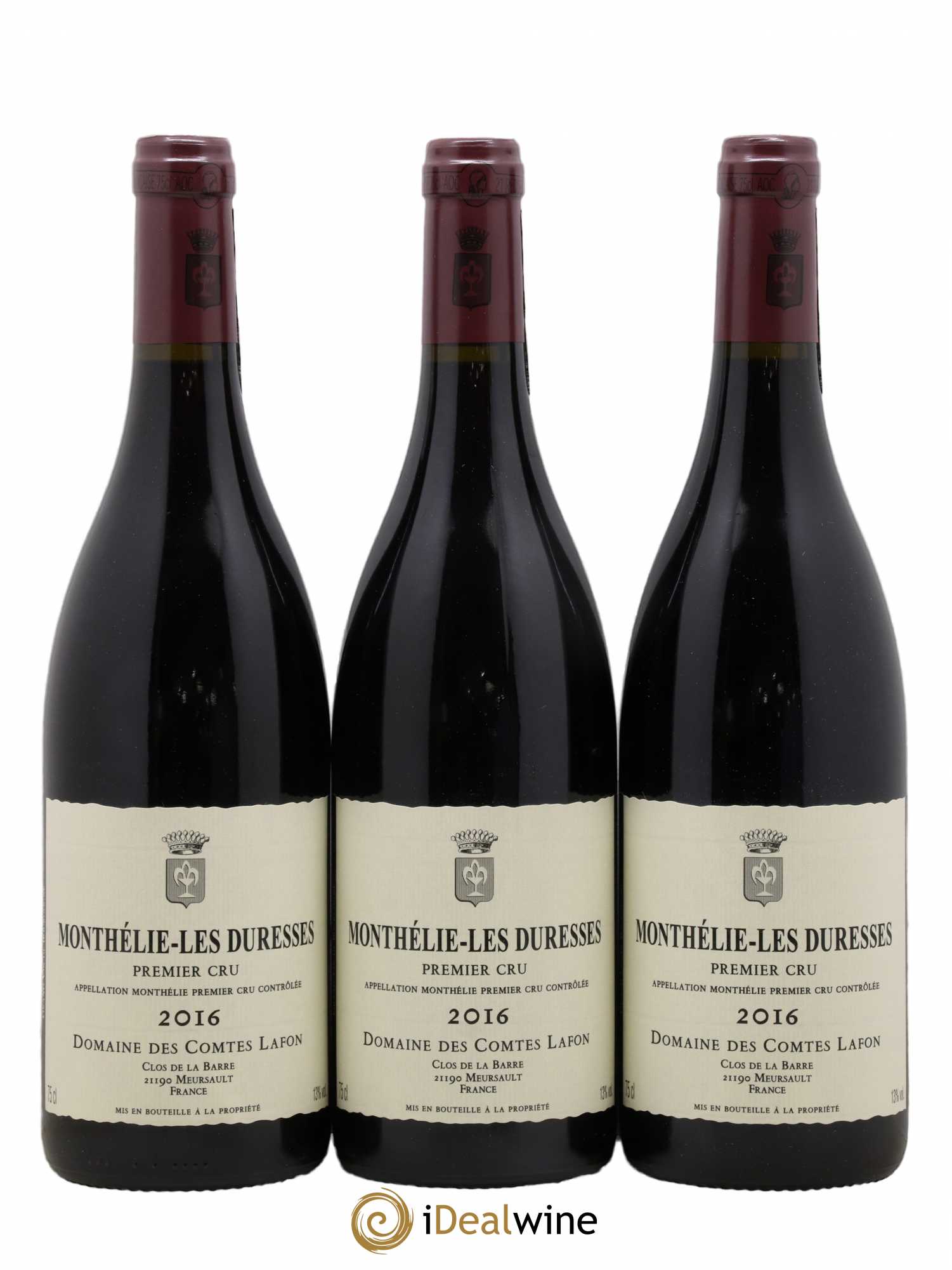 Monthélie 1er Cru Les Duresses Comtes Lafon (Domaine des) 2016 - Lot de 3 bouteilles - 0