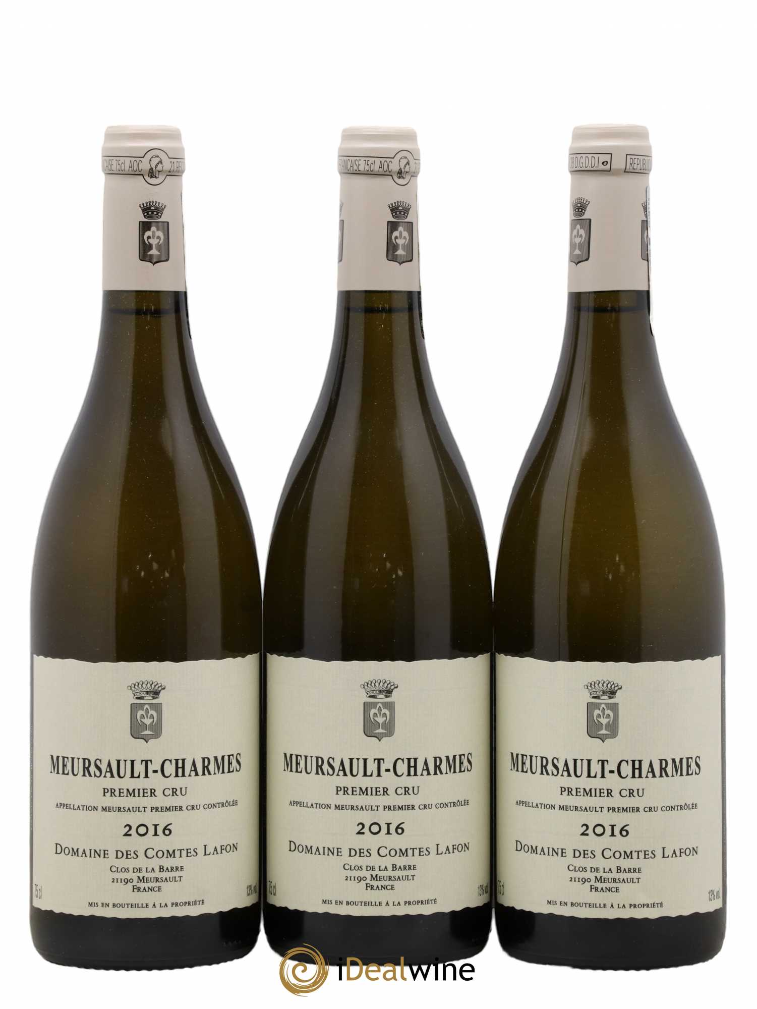 Meursault 1er Cru Charmes Comtes Lafon (Domaine des) 2016 - Lot de 3 bouteilles - 0
