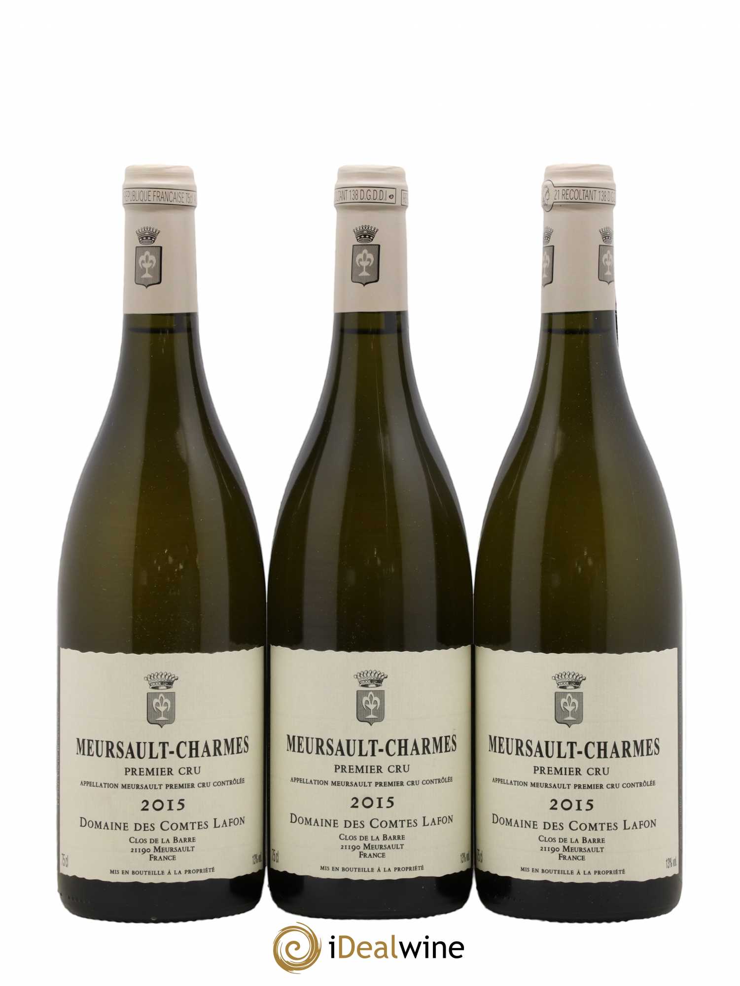 Meursault 1er Cru Charmes Comtes Lafon (Domaine des) 2015 - Lot de 3 bouteilles - 0