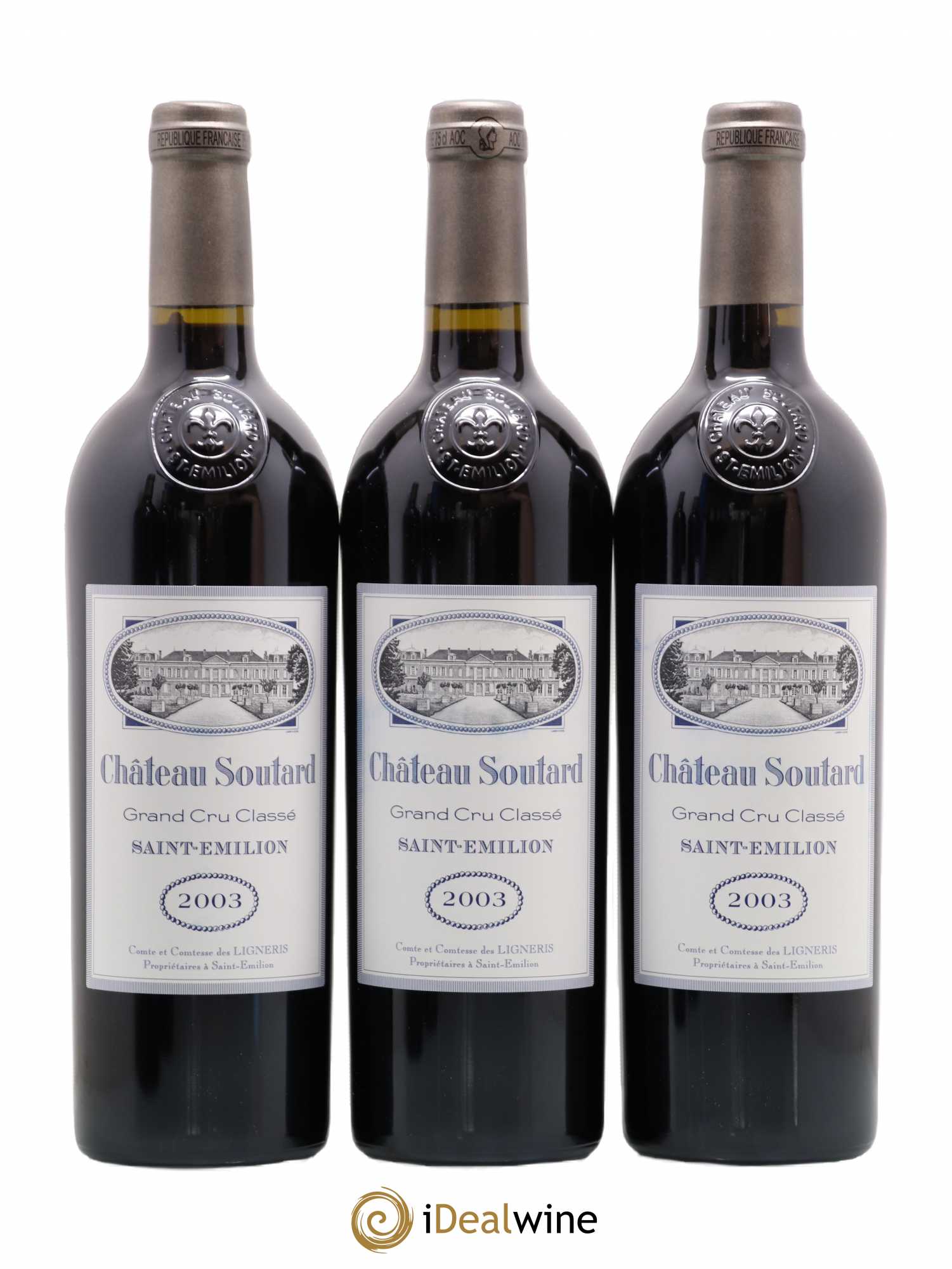 Château Soutard Grand Cru Classé 2003 - Lot de 12 bouteilles - 1