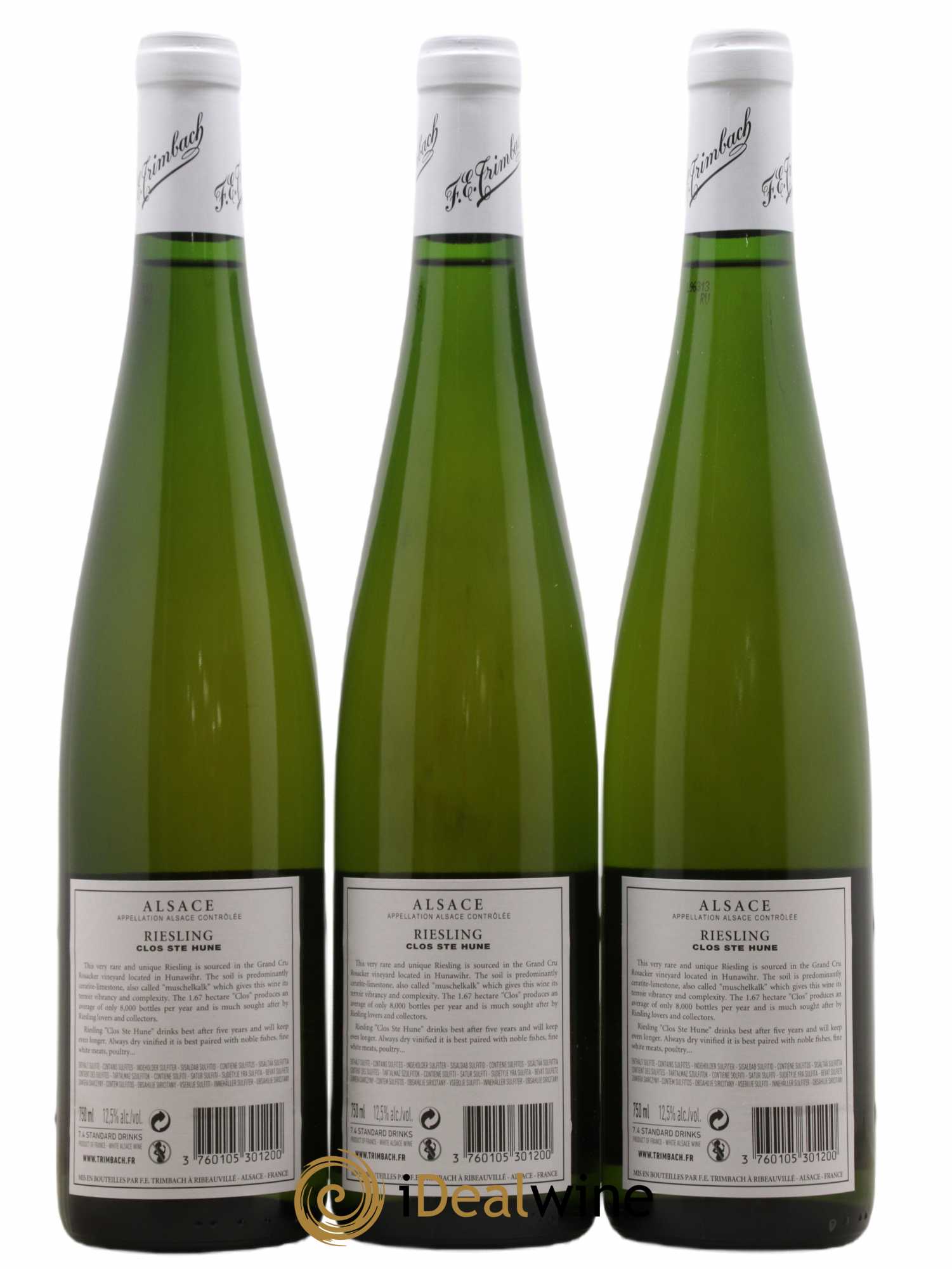 Alsace Riesling Clos Sainte-Hune Trimbach (Domaine) 2013 - Lot of 3 bottles - 1