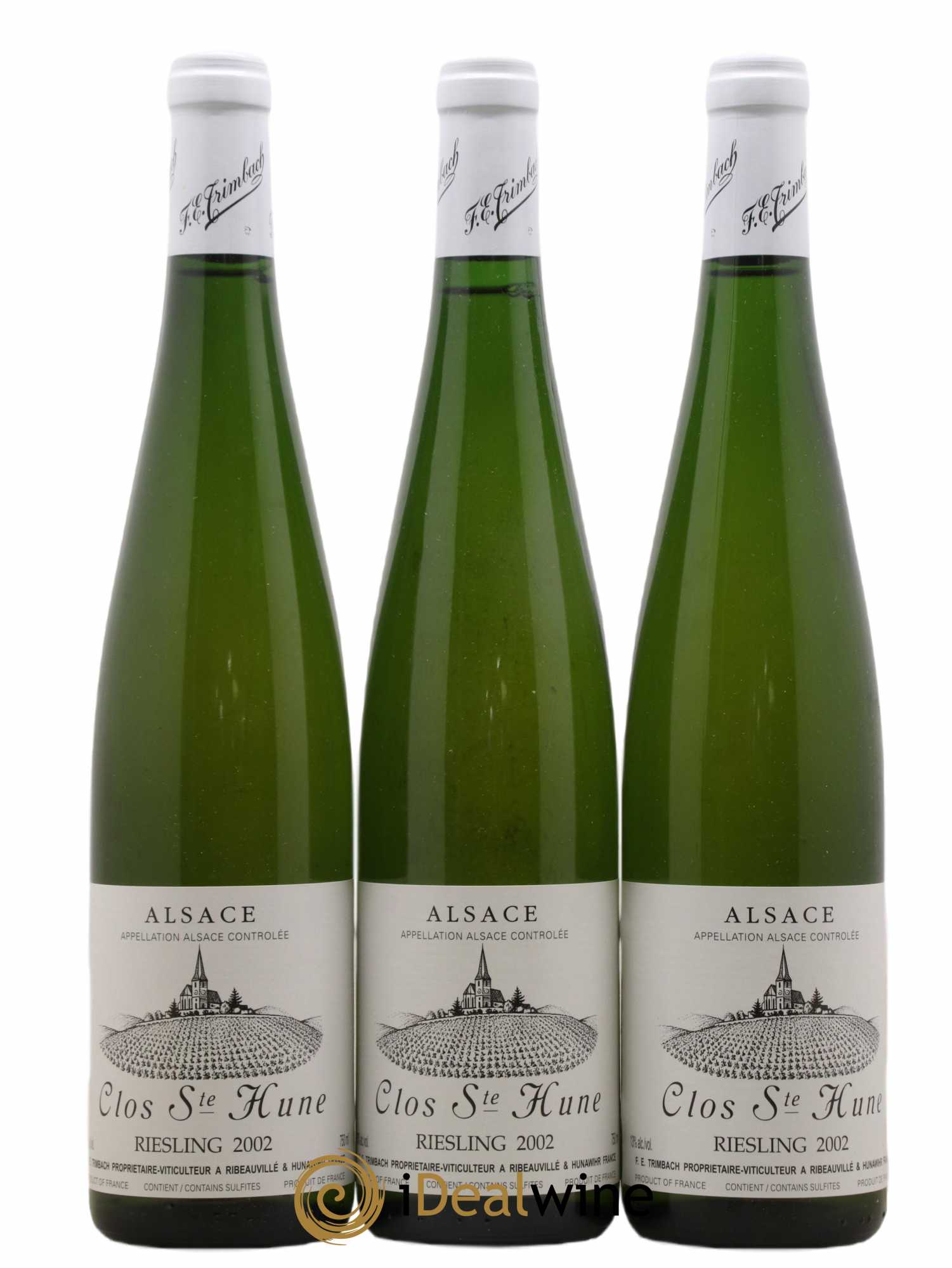 Alsace Riesling Clos Sainte-Hune Trimbach (Domaine) 2002 - Lot de 3 bouteilles - 0