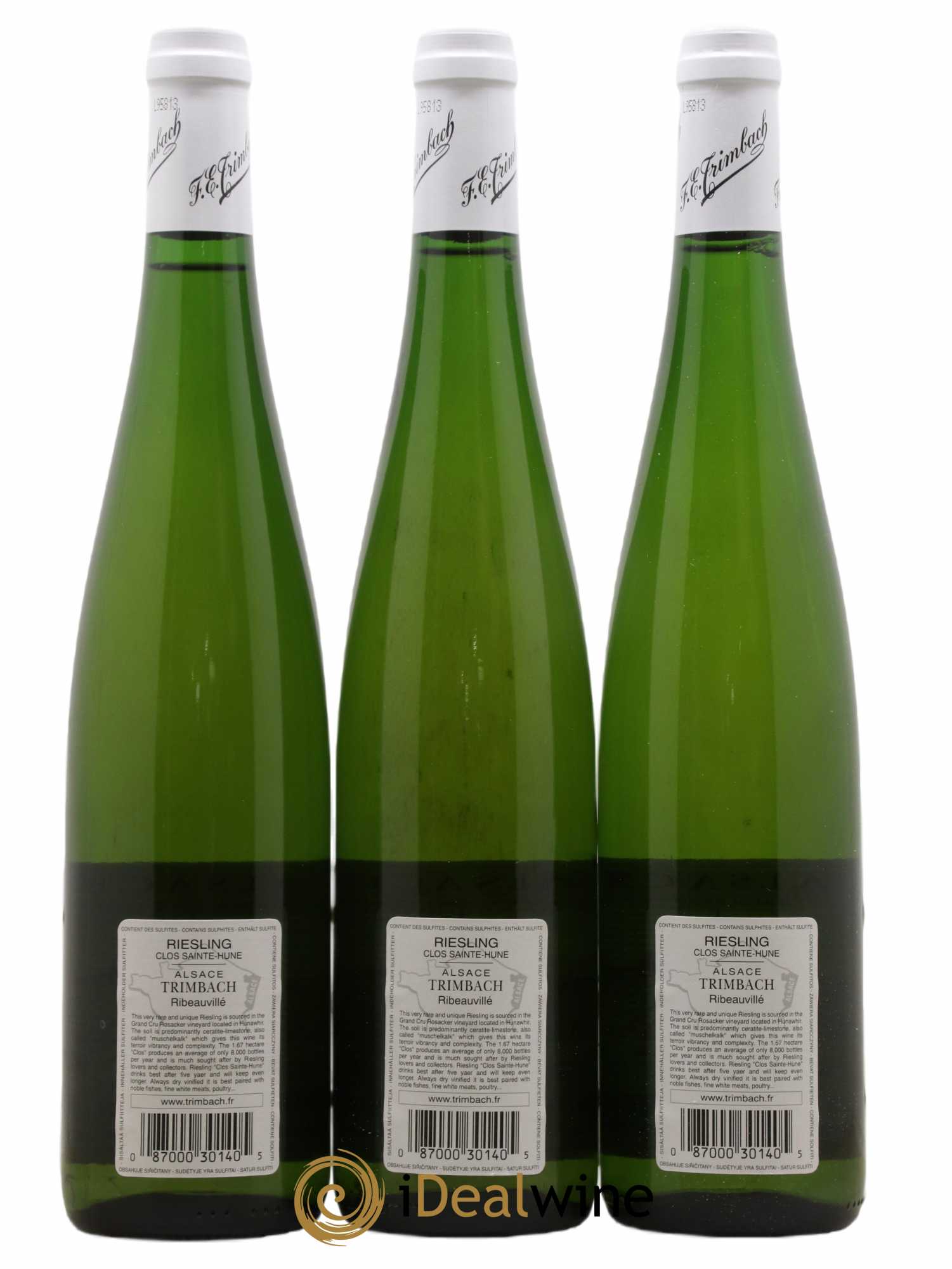 Alsace Riesling Clos Sainte-Hune Trimbach (Domaine) 2008 - Lot de 3 bouteilles - 1