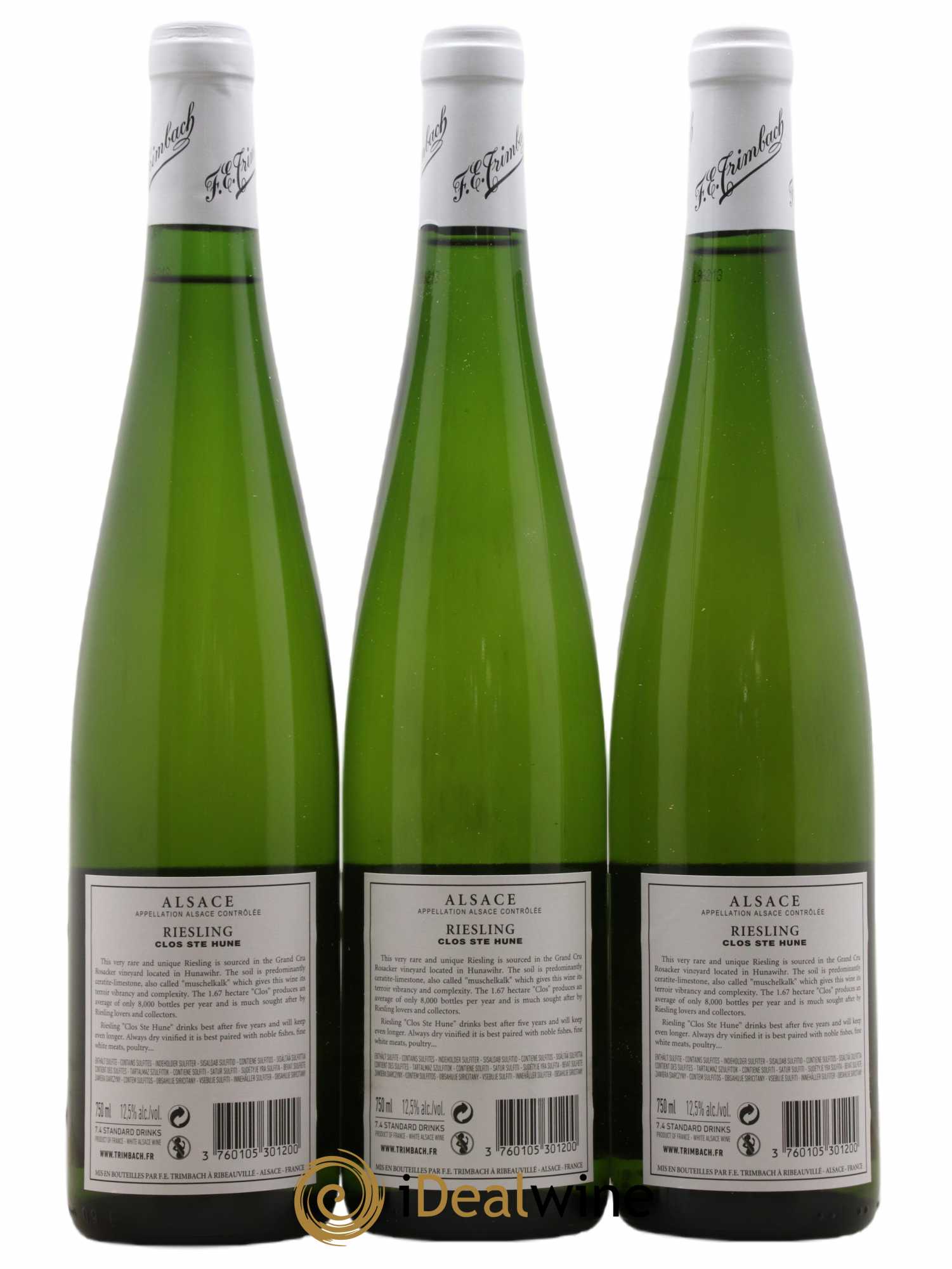 Alsace Riesling Clos Sainte-Hune Trimbach (Domaine) 2012 - Lot de 3 bouteilles - 1