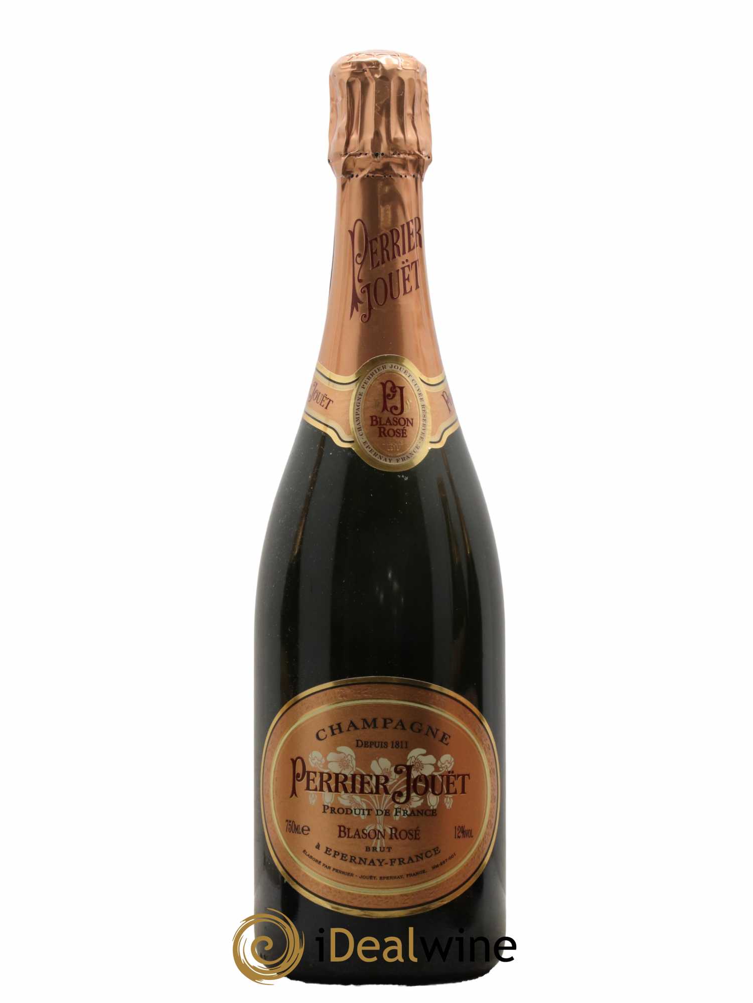 Champagne - Blason Rosé de Perrier Jouët - Lot de 1 bouteille - 0