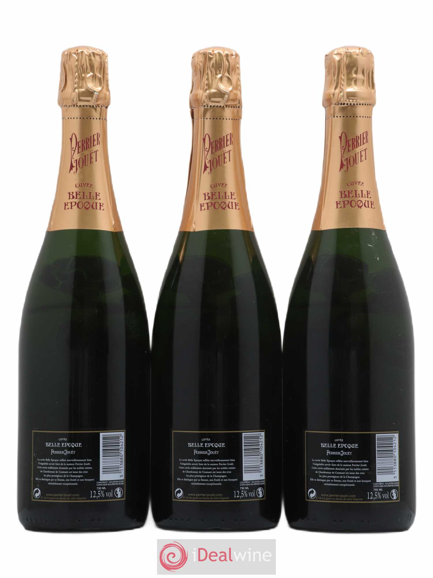 Cuvée Belle Epoque Brut Perrier-Jouët Brut 2002 - Lot de 3 bouteilles - 1
