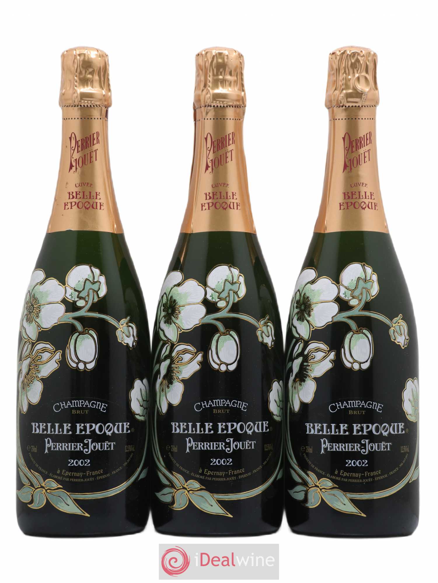 Cuvée Belle Epoque Brut Perrier-Jouët Brut 2002 - Lot de 3 bouteilles - 0