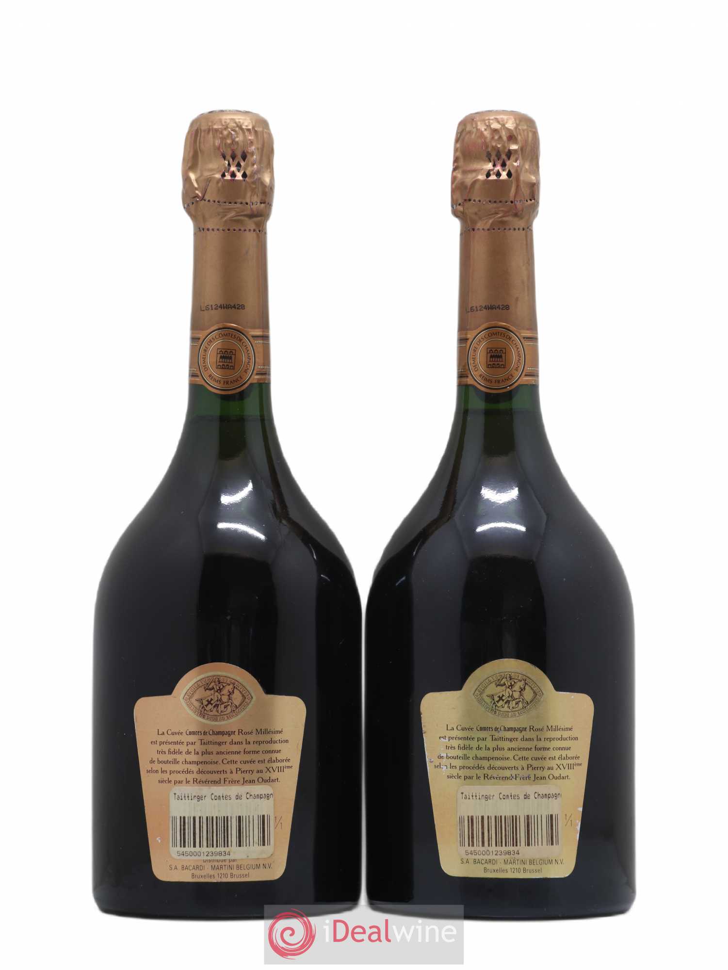 Comtes de Champagne Rosé Grand Cru Brut Taittinger Brut 1986 - Lot de 2 bouteilles - 1