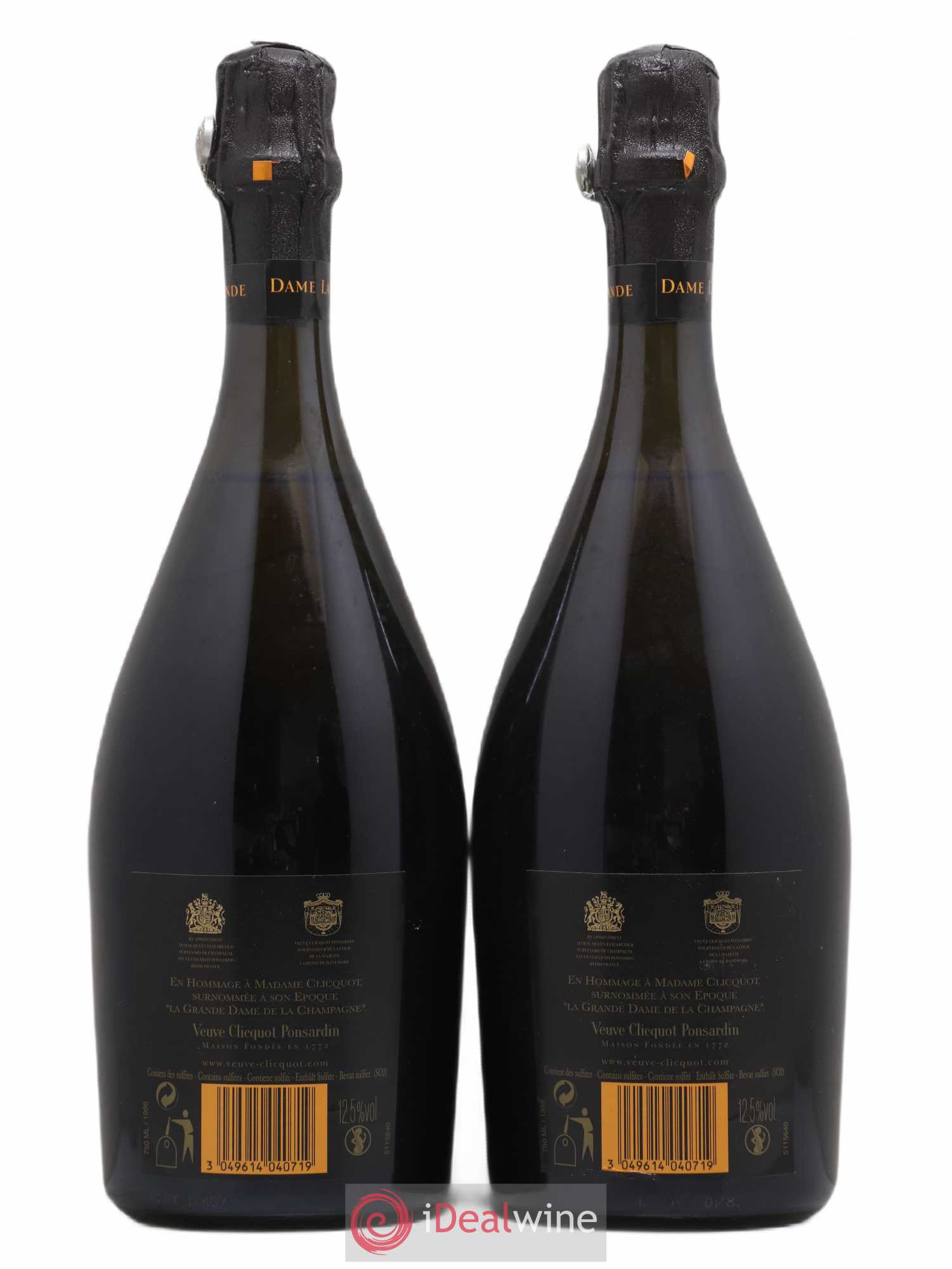 La Grande Dame Veuve Clicquot Brut 1998 - Lot of 2 bottles - 1