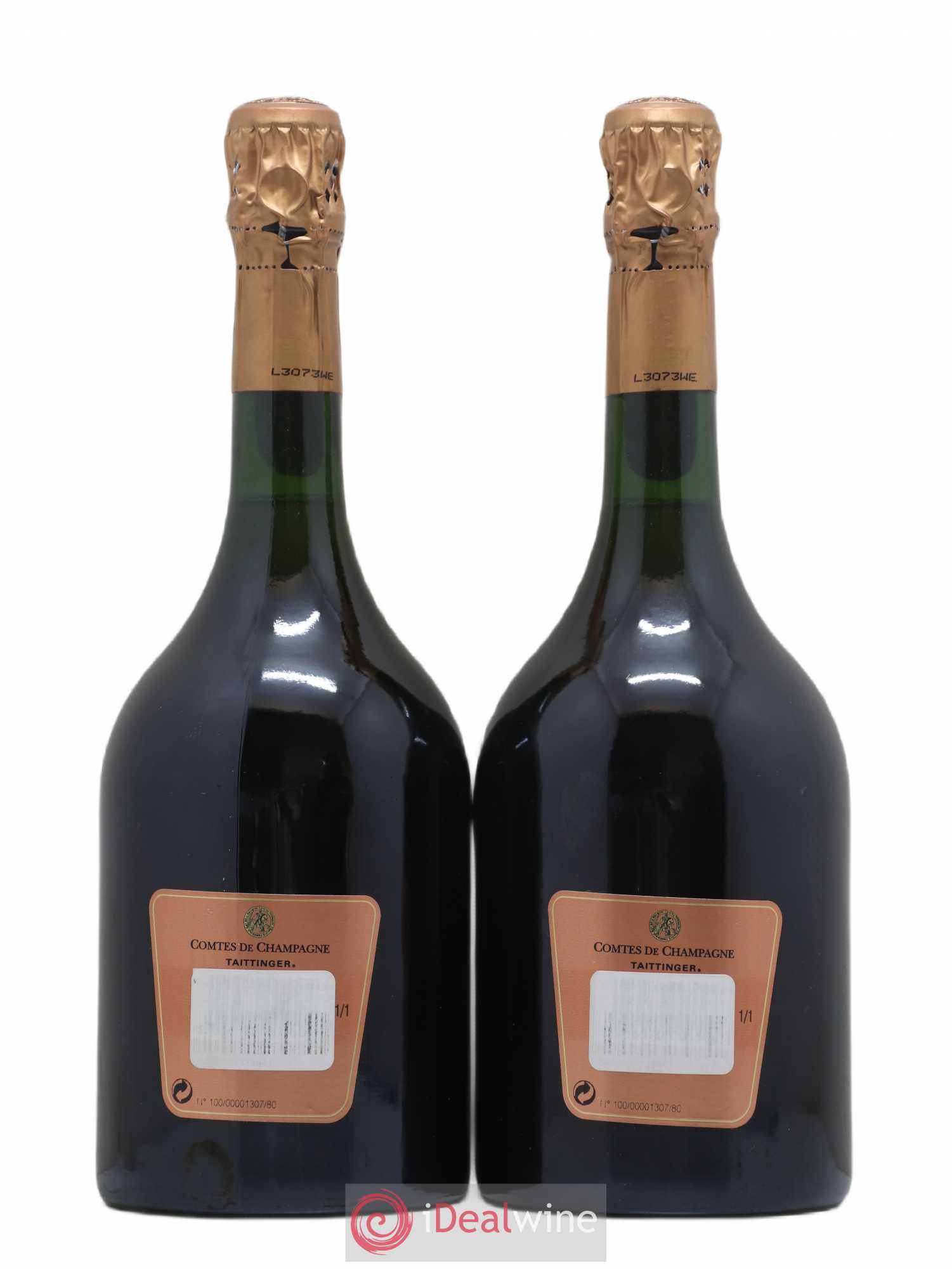 Comtes de Champagne Rosé Grand Cru Brut Taittinger Brut 1996 - Lot de 2 bouteilles - 1
