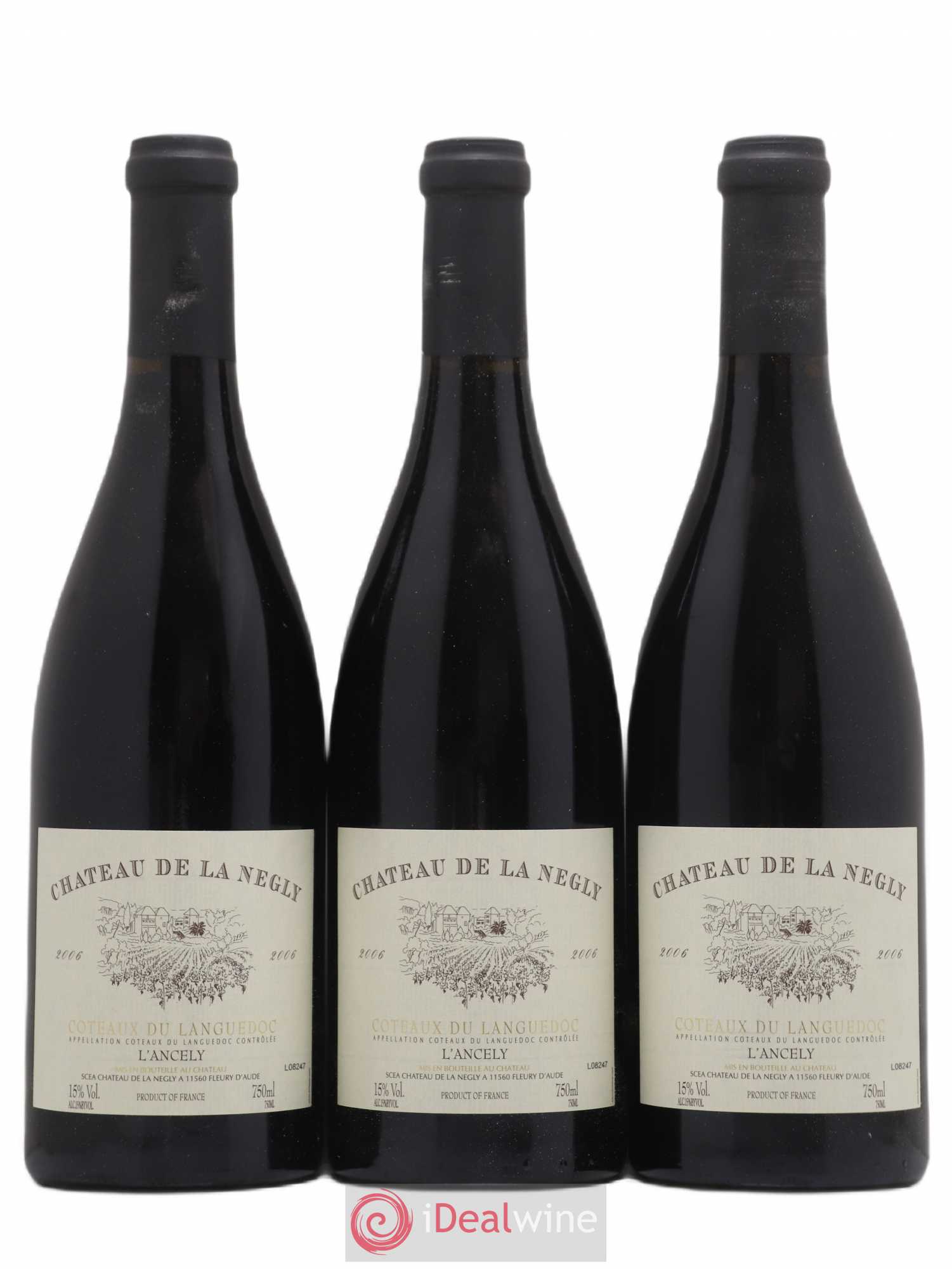 Coteaux du Languedoc L'Ancely Château de la Negly 2006 - Posten von 3 Flaschen - 0
