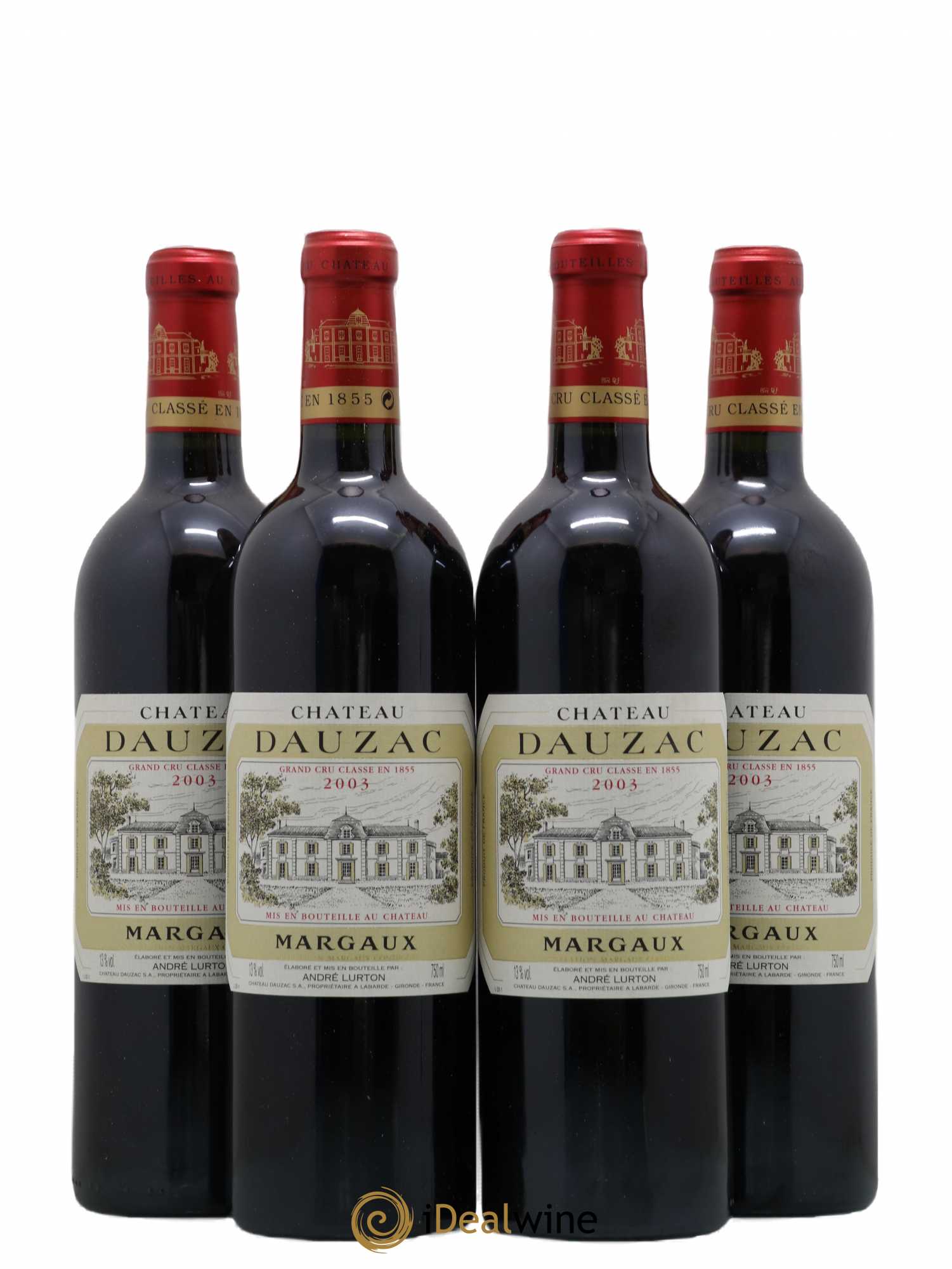 Château Dauzac 5ème Grand Cru Classé 2003 - Lot de 4 bouteilles - 0