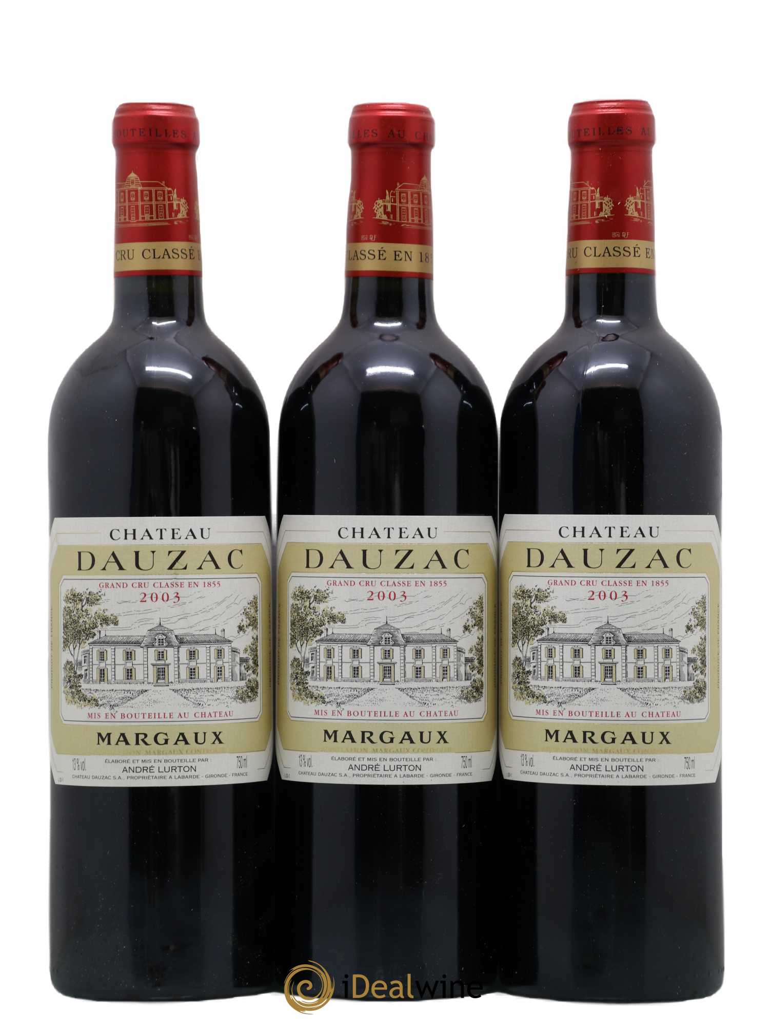 Château Dauzac 5ème Grand Cru Classé 2003 - Lot de 3 bouteilles - 0