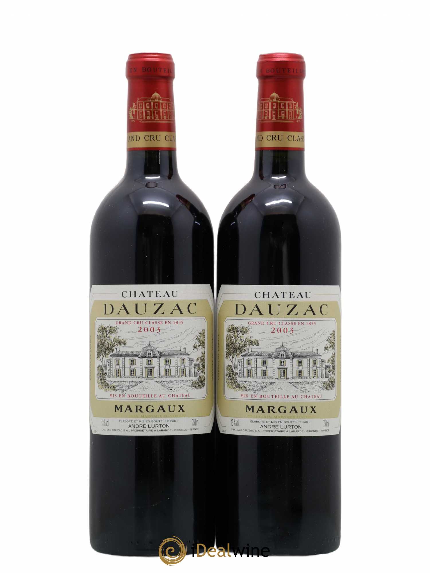 Château Dauzac 5ème Grand Cru Classé 2003 - Lot de 2 bouteilles - 0