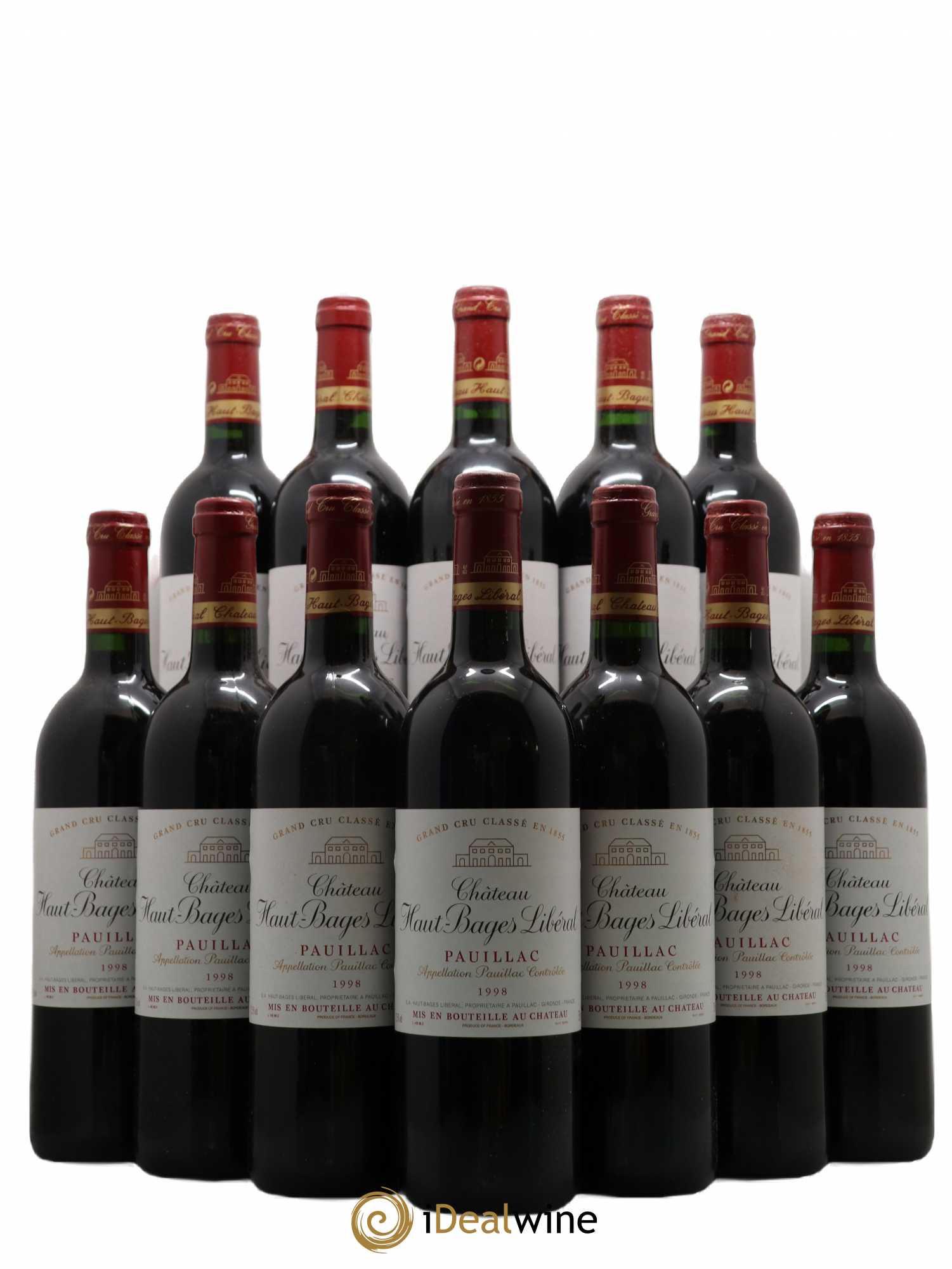 Château Haut Bages Libéral 5ème Grand Cru Classé 1998 - Lot de 12 bouteilles - 0