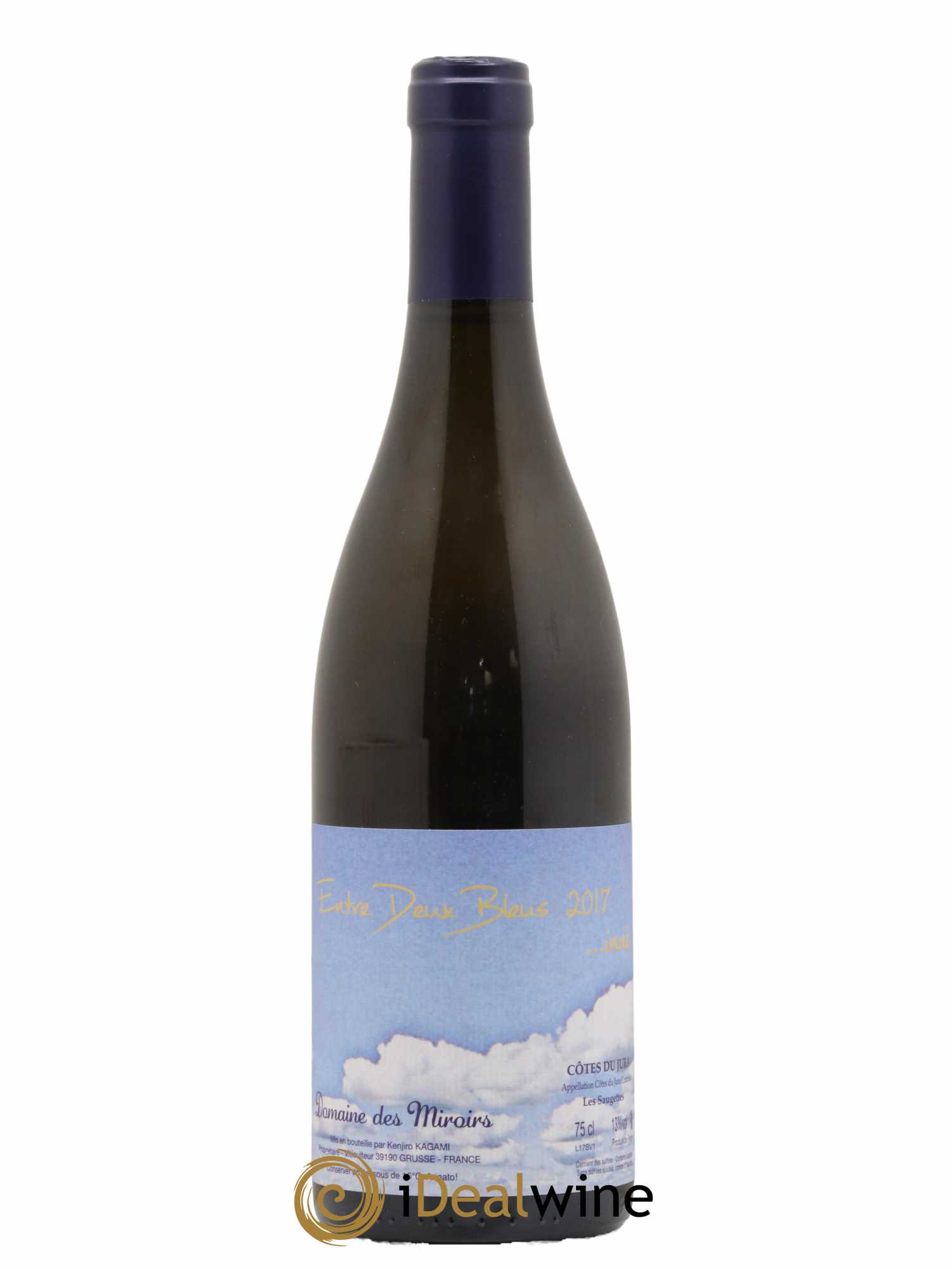 Côtes du Jura Entre Deux Bleus...inné Les Saugettes Kenjiro Kagami - Domaine des Miroirs 2017 - Lot de 1 bouteille - 0