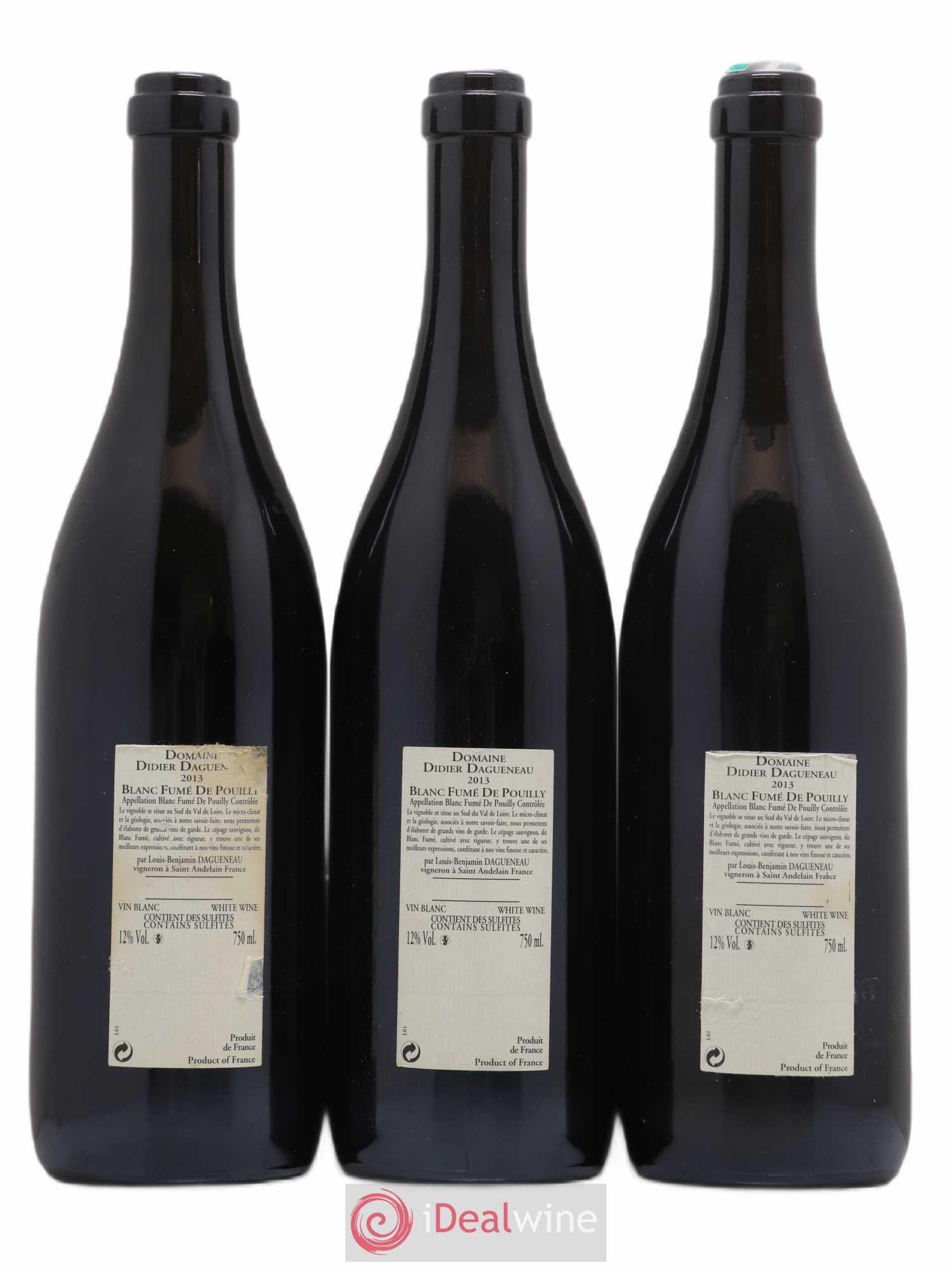 Pouilly-Fumé Blanc Fumé de Pouilly Dagueneau (Domaine Didier - Louis-Benjamin) 2013 - Lot de 3 bouteilles - 1