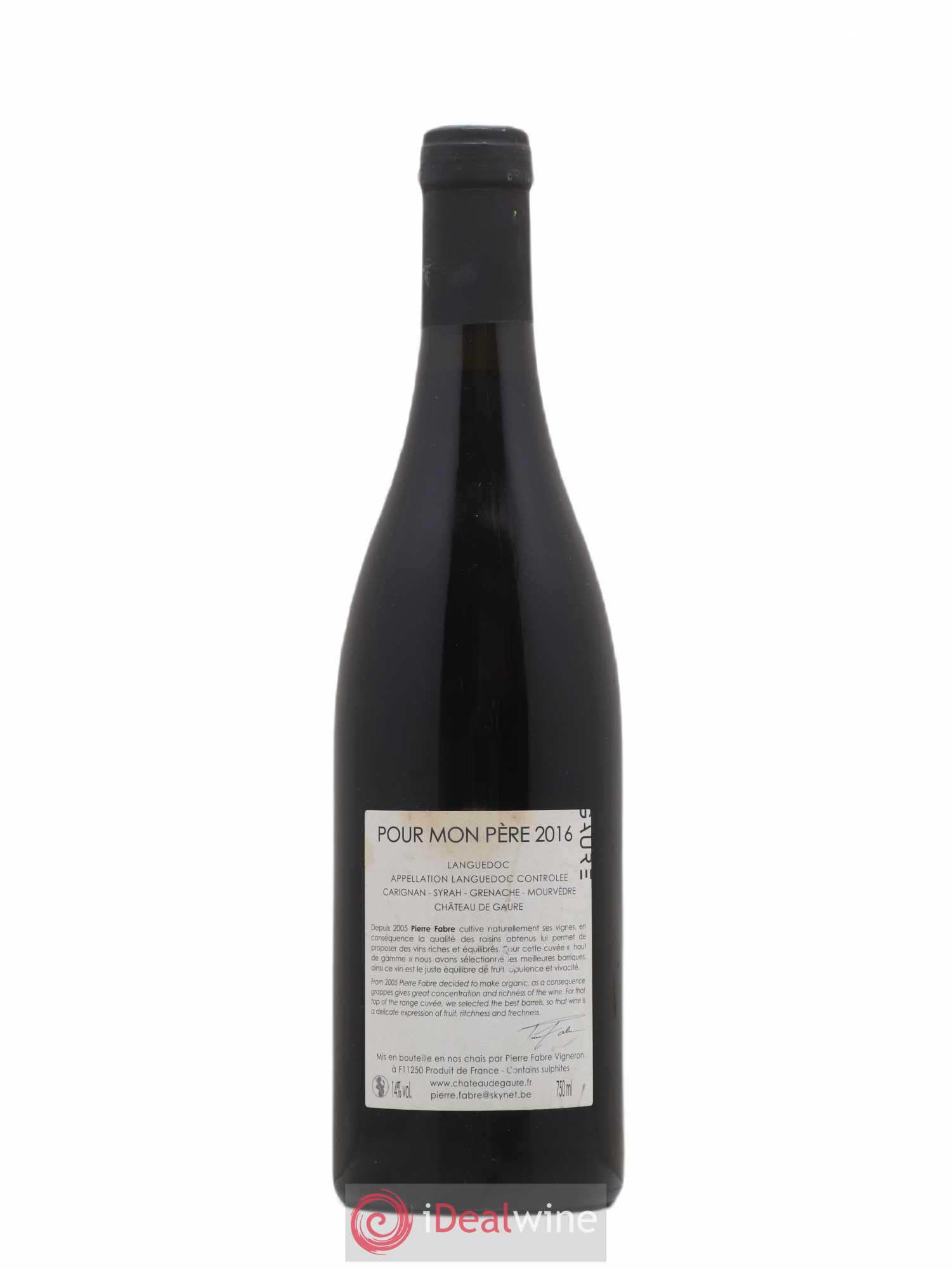 Languedoc Pour Mon Père Château de Gaure 2016 - Posten von 1 Flasche - 1
