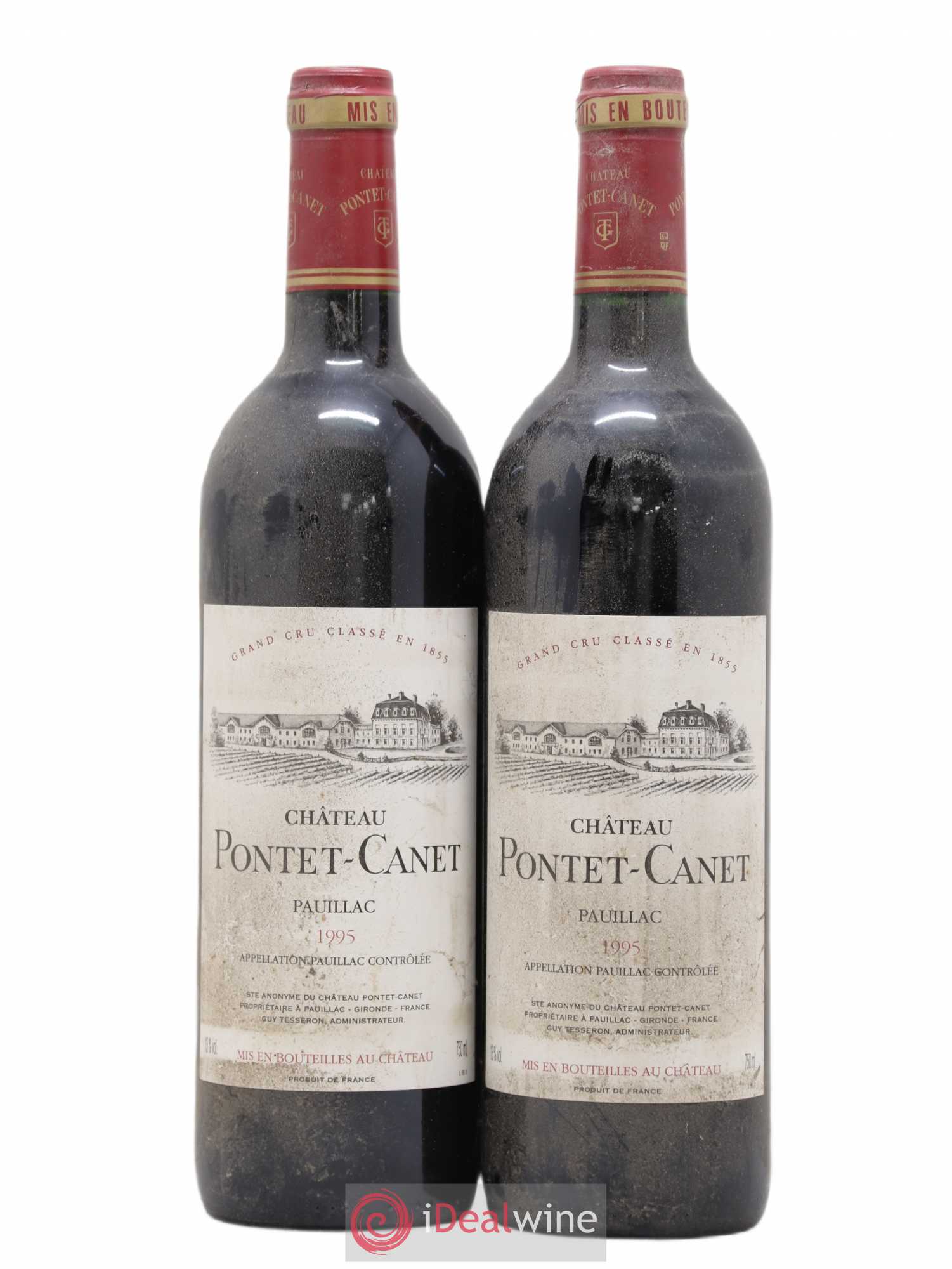 Château Pontet Canet 5ème Grand Cru Classé 1995 - Lot de 2 bouteilles - 0