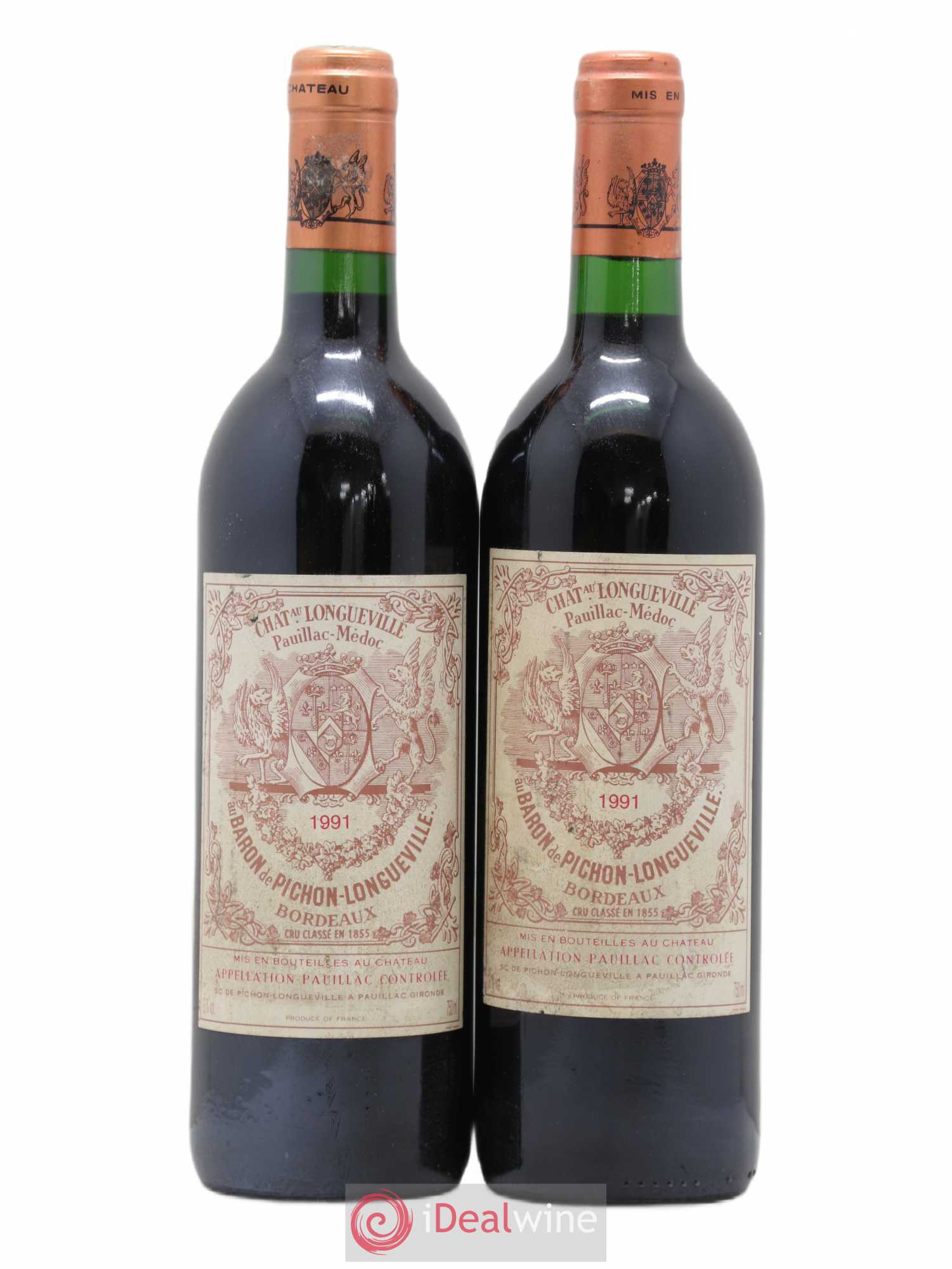Pichon Longueville Baron 2ème Grand Cru Classé 1991 - Lot de 2 bouteilles - 0