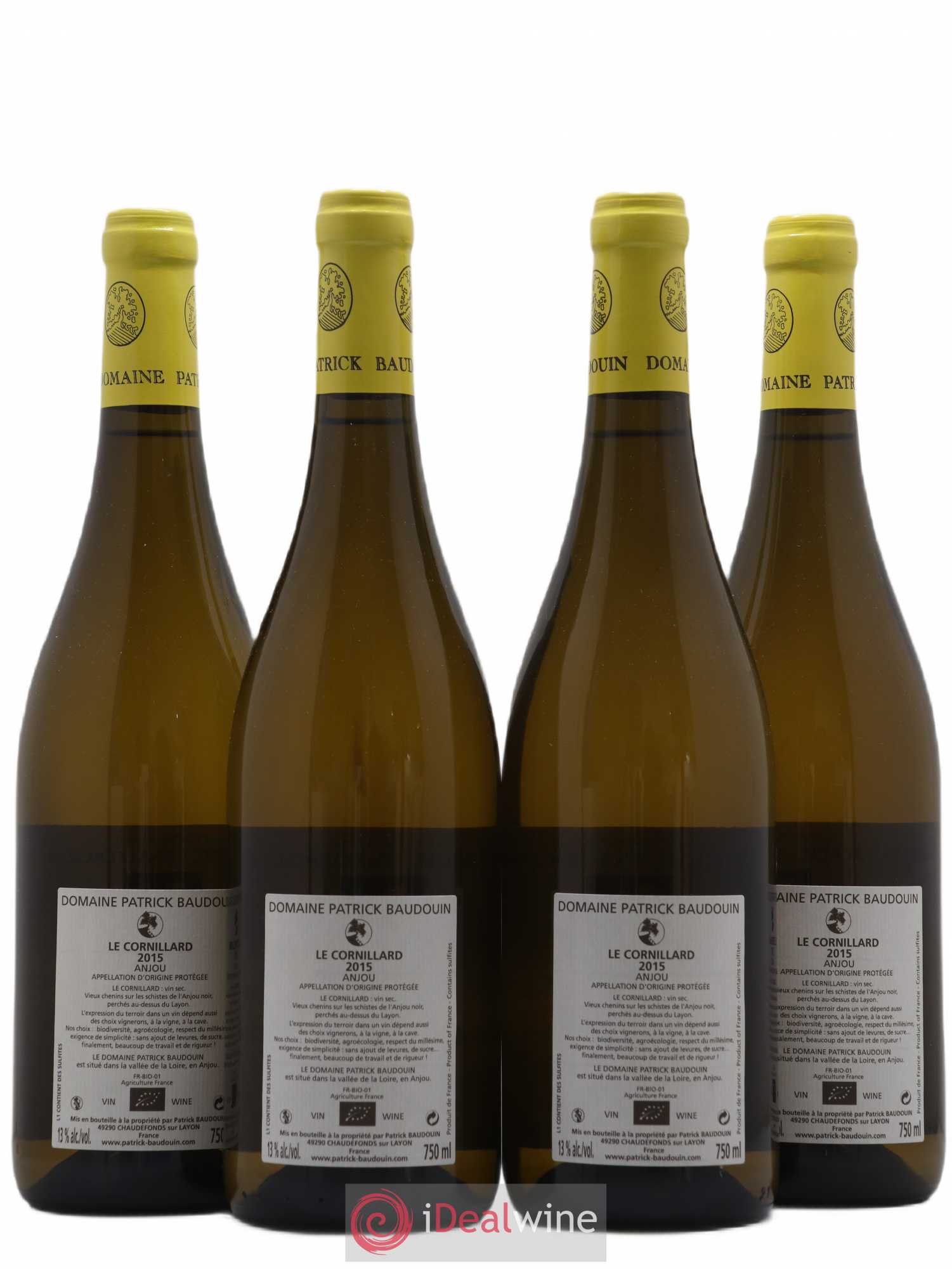 Anjou Le Cornillard Patrick Baudouin Le Cornillard 2015 - Lot de 4 bouteilles - 1