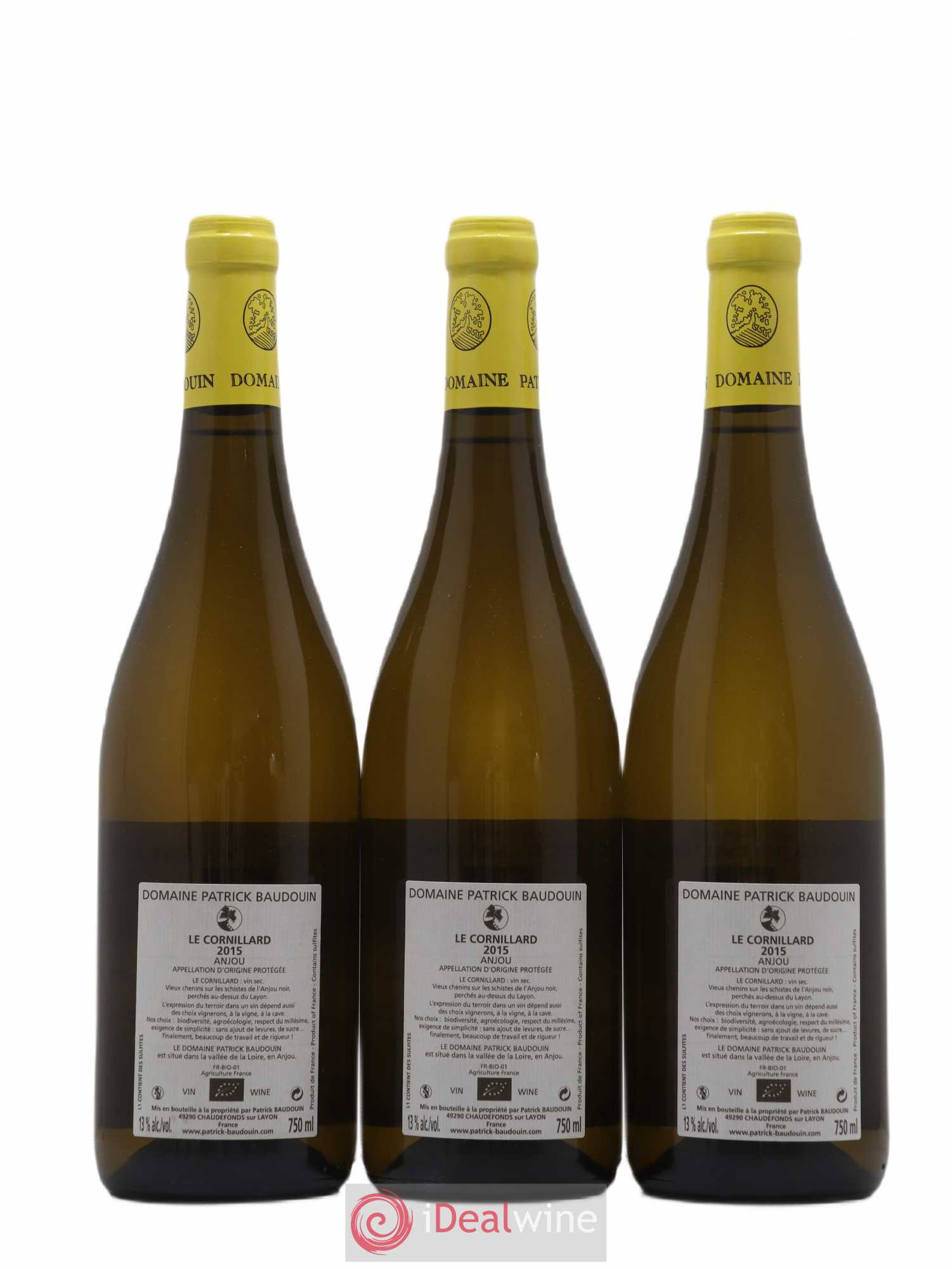 Anjou Le Cornillard Patrick Baudouin Le Cornillard 2015 - Lot de 3 bouteilles - 1