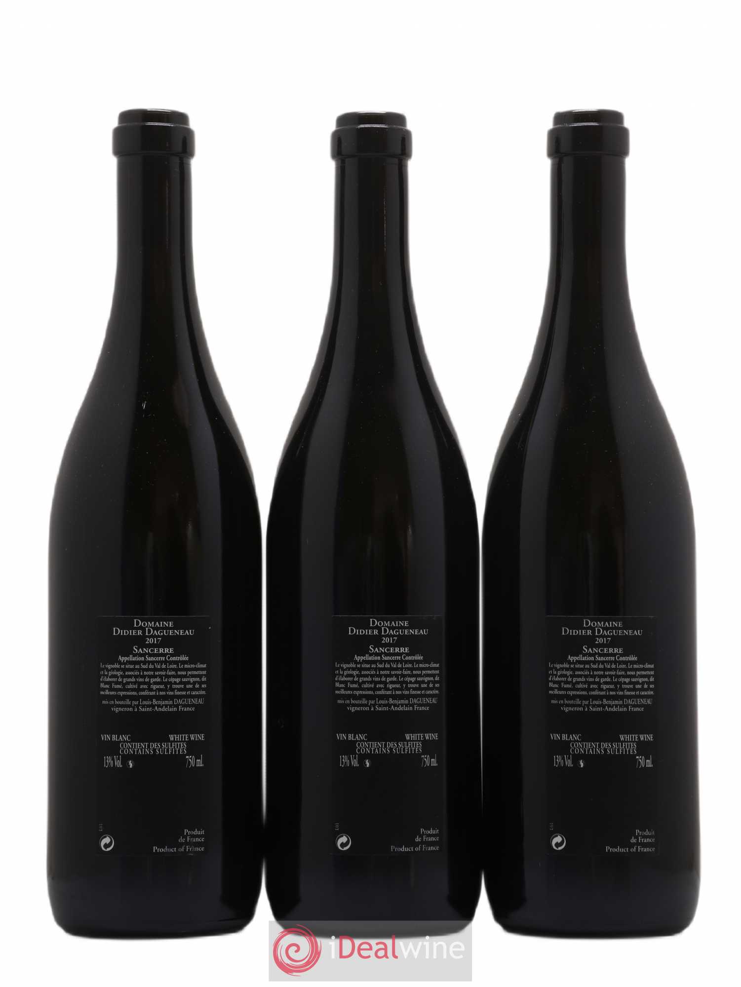 Sancerre Le Mont Damné Chavignol Dagueneau (Domaine Didier - Louis-Benjamin) 2017 - Lot de 3 bouteilles - 1