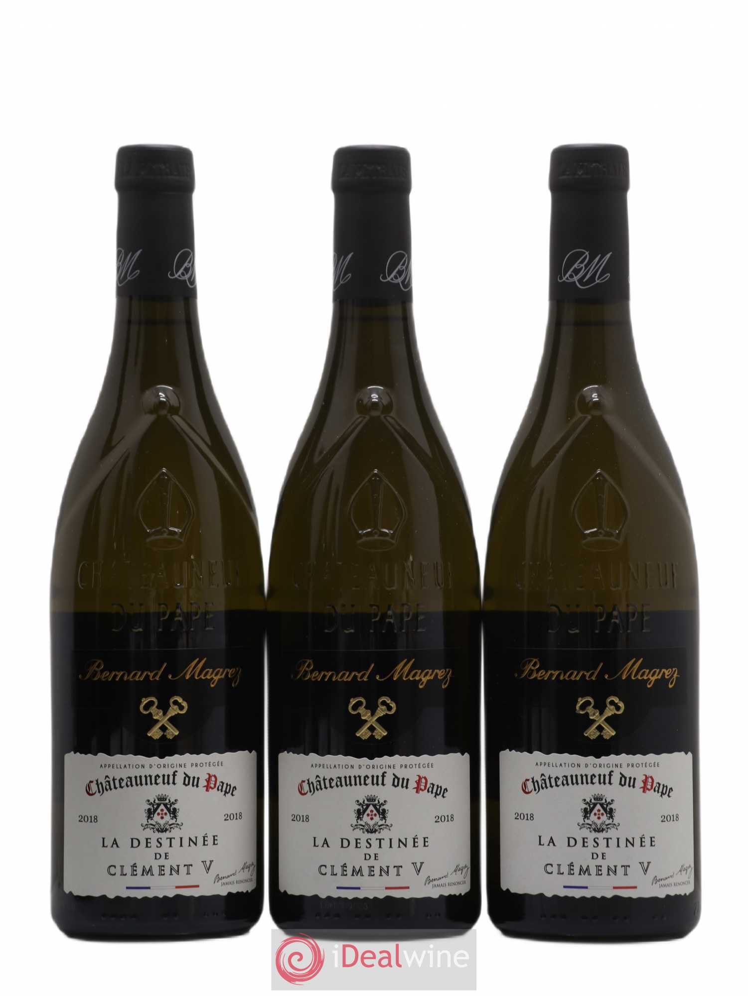 Châteauneuf-du-Pape Bernard Magrez La Destinee De Clement V 2018 - Posten von 6 Flaschen - 1