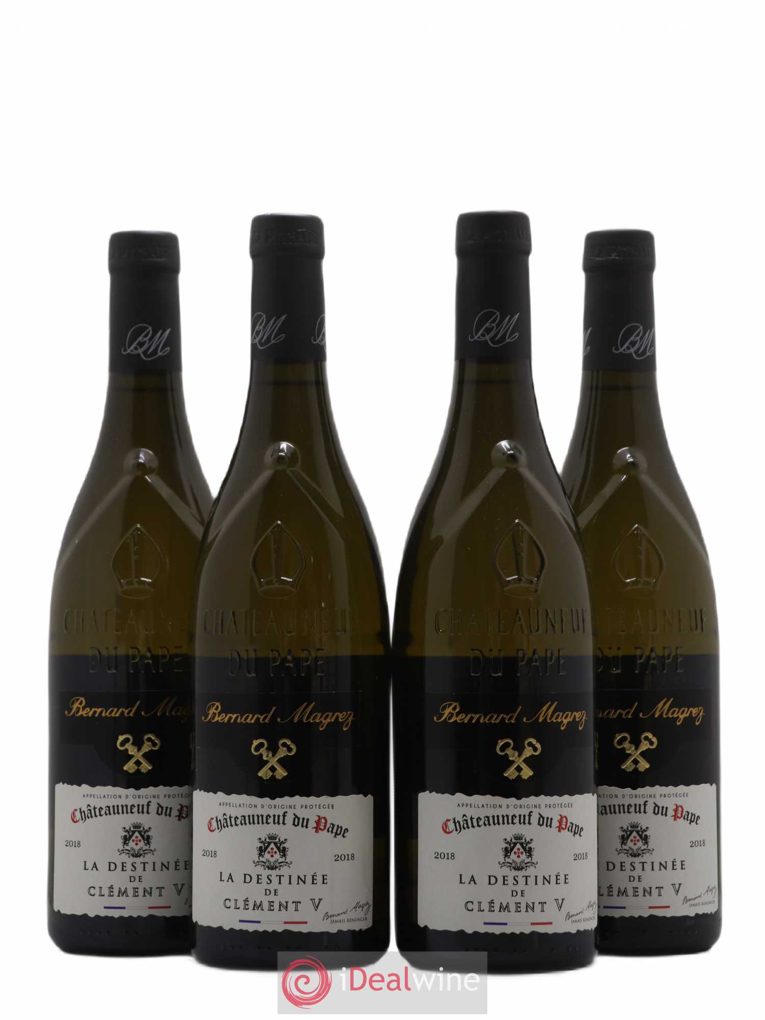 Châteauneuf-du-Pape Bernard Magrez La Destinee De Clement V 2018 - Posten von 4 Flaschen - 0