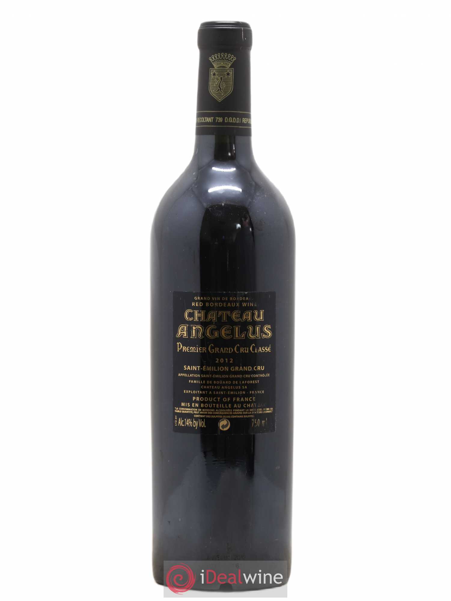 Château Angélus 1er Grand Cru Classé A 2012 - Lot de 1 bouteille - 1
