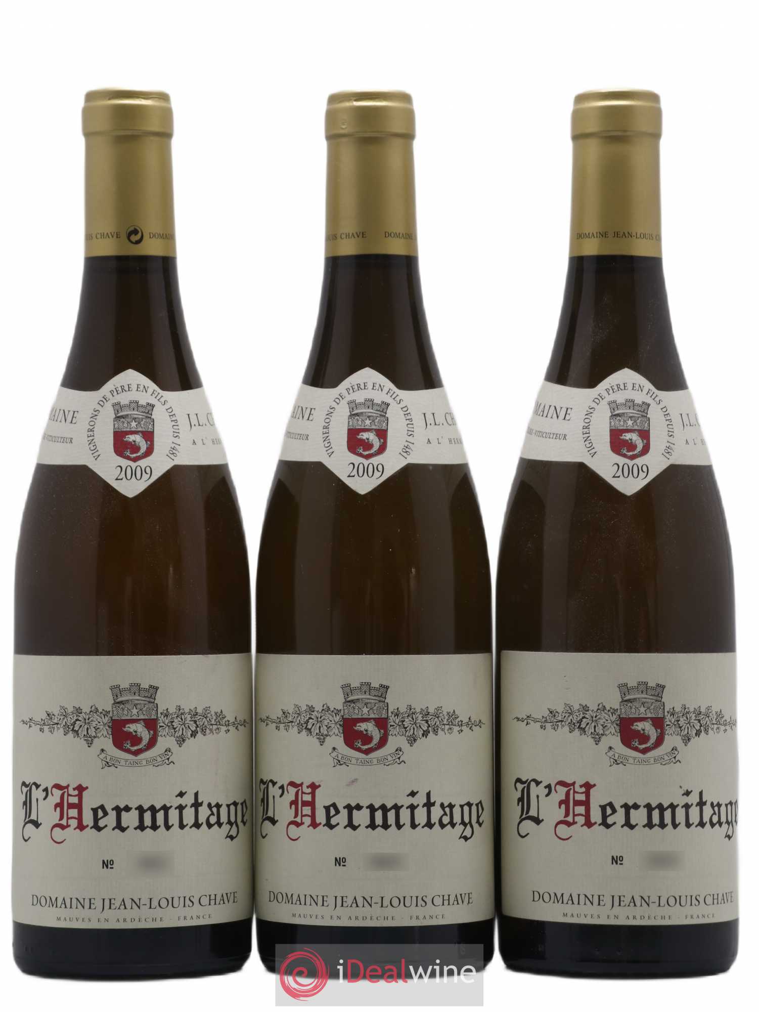 Hermitage Jean-Louis Chave 2009 - Lot de 3 bouteilles - 0