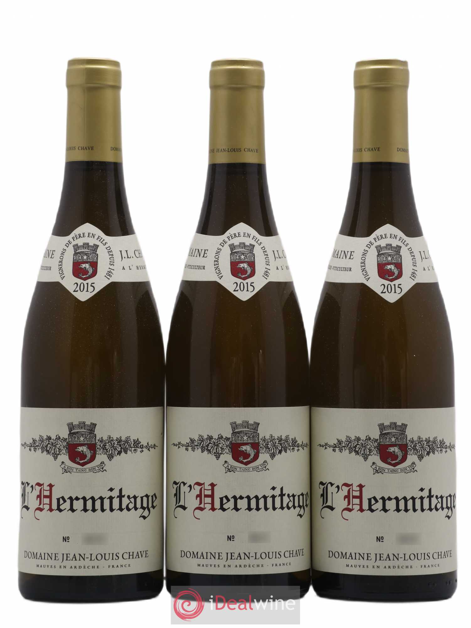 Hermitage Jean-Louis Chave 2015 - Lot de 3 bouteilles - 0