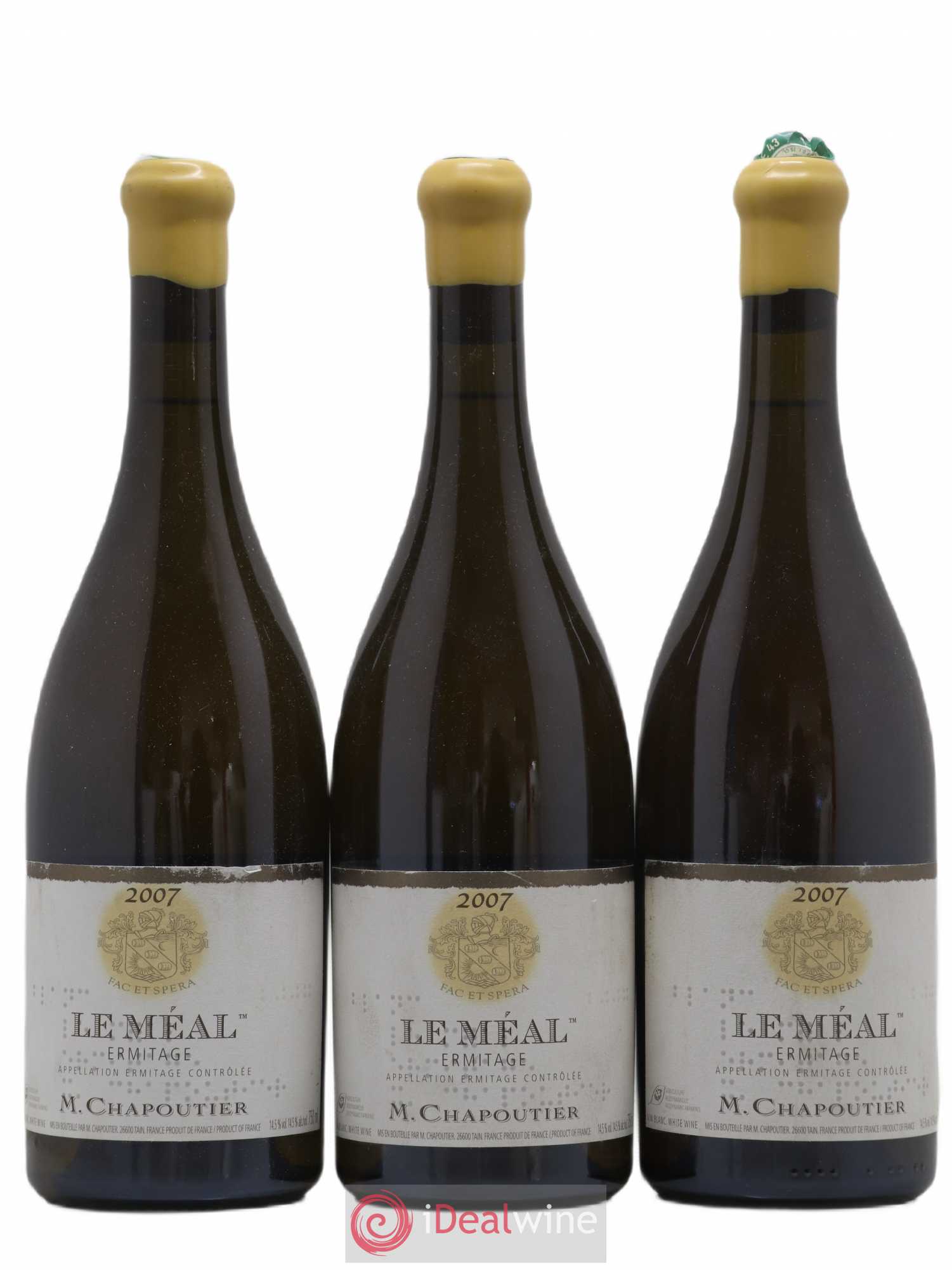 Hermitage Ermitage Le Méal Chapoutier 2007 - Lot de 3 bouteilles - 0
